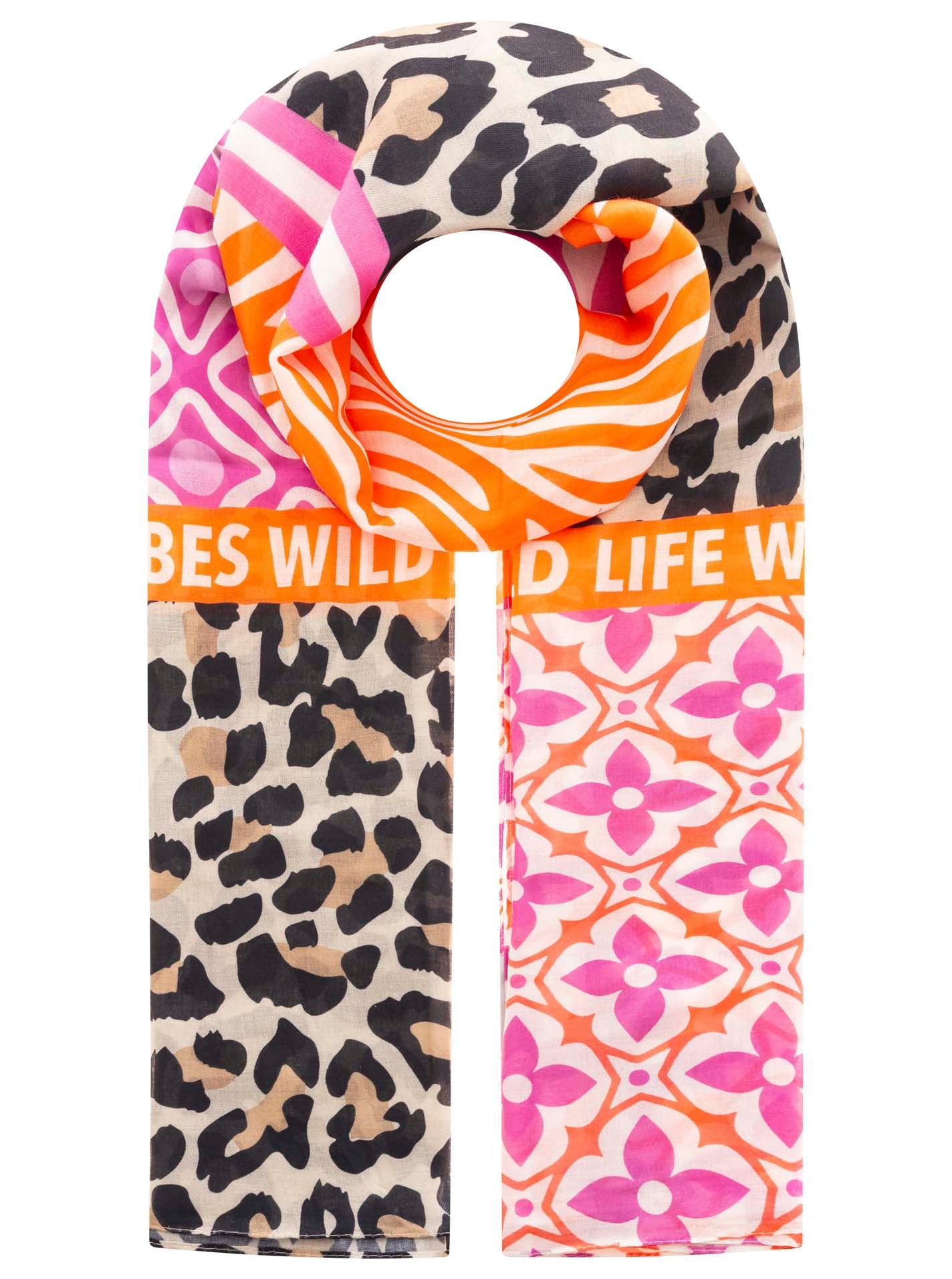 Zwillingsherz Schal »"Zitronen Mosaik "« farbenfrohes Muster mit Zitronen, Schriftzug