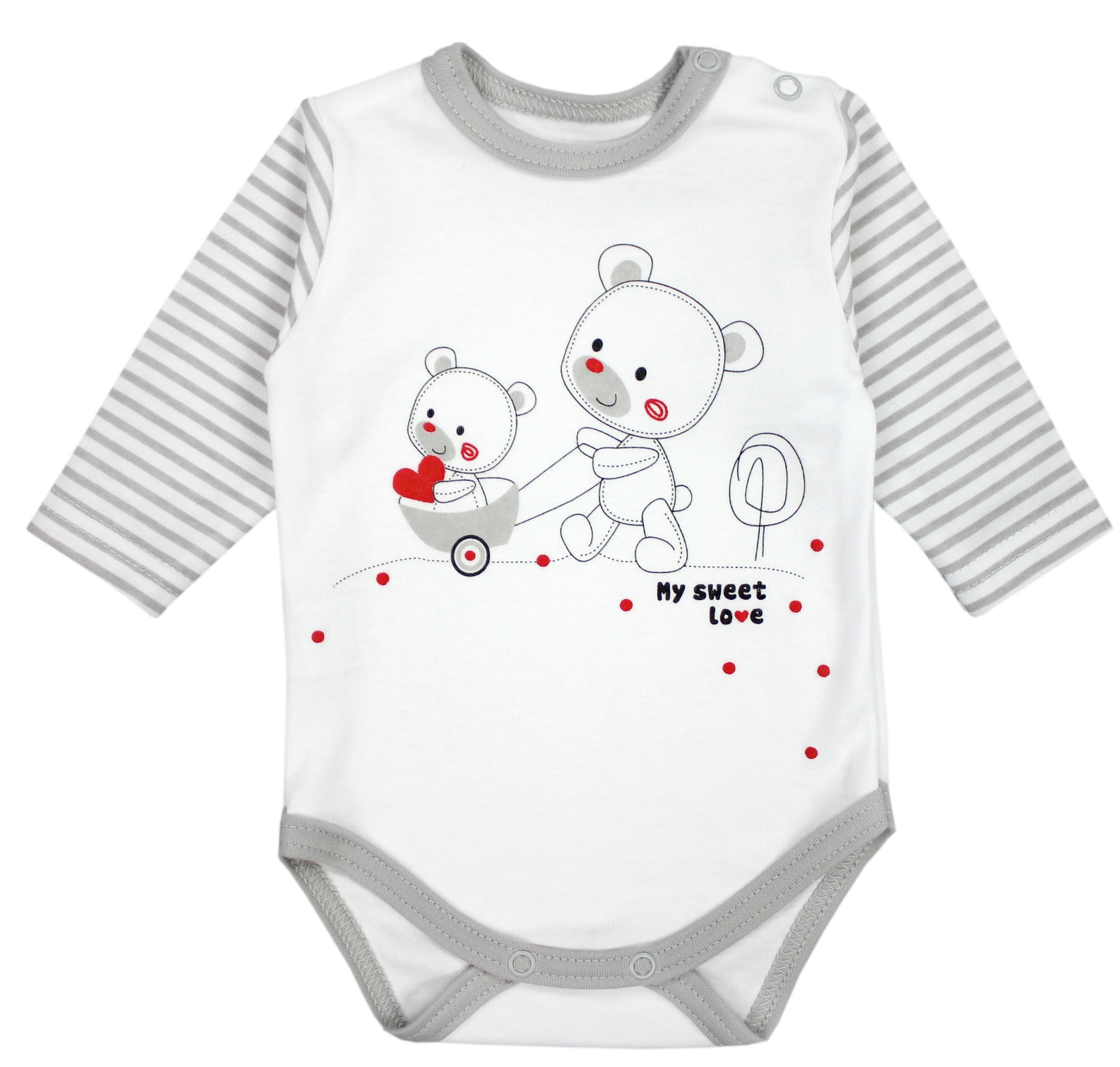 TupTam Langarmbody "Set Baby Bekleidungsset Langarmbody Hose Mütze3 teilig"