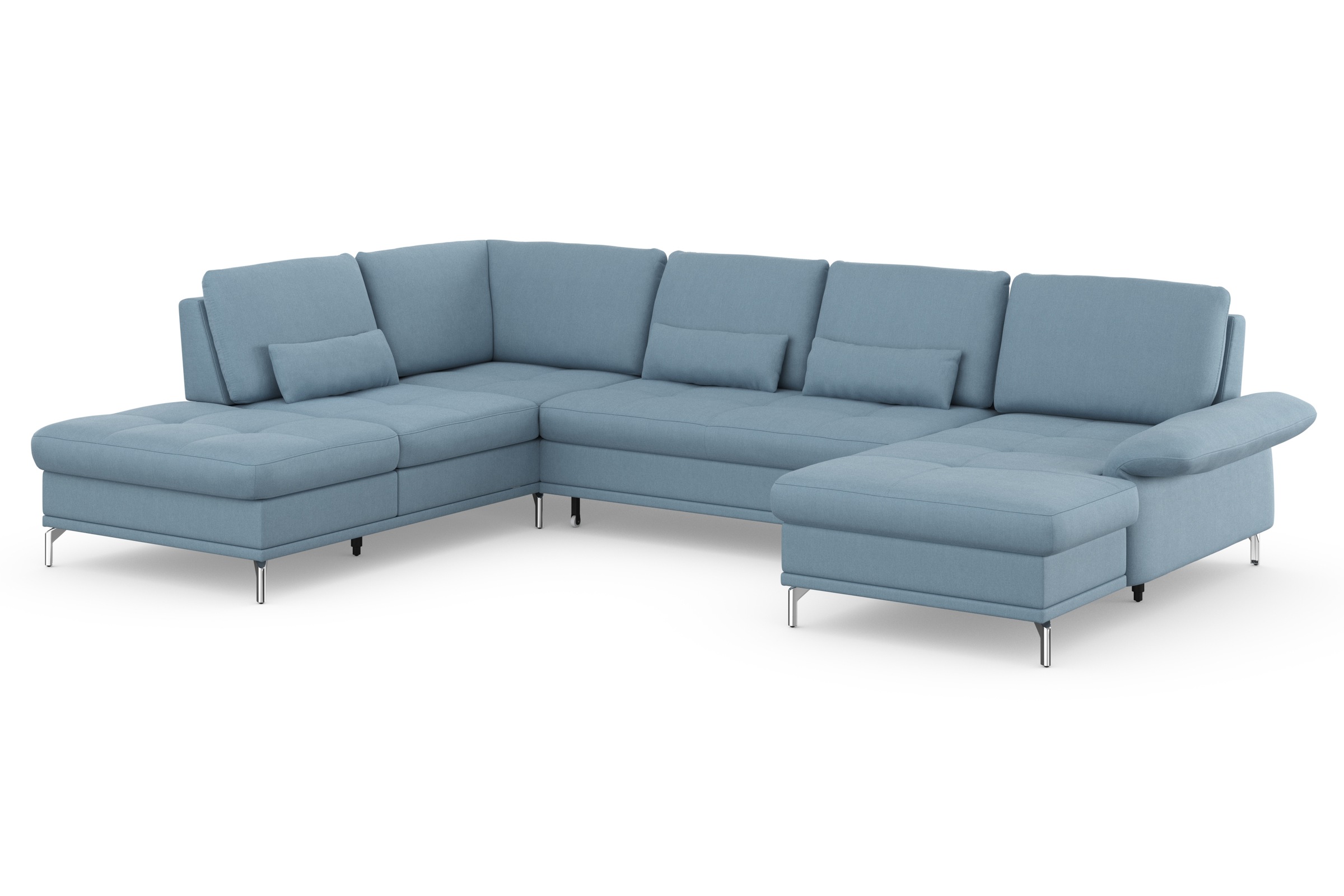 Home Affaire Palm Beach Wohnlandschaft U-Form Hellblau 6