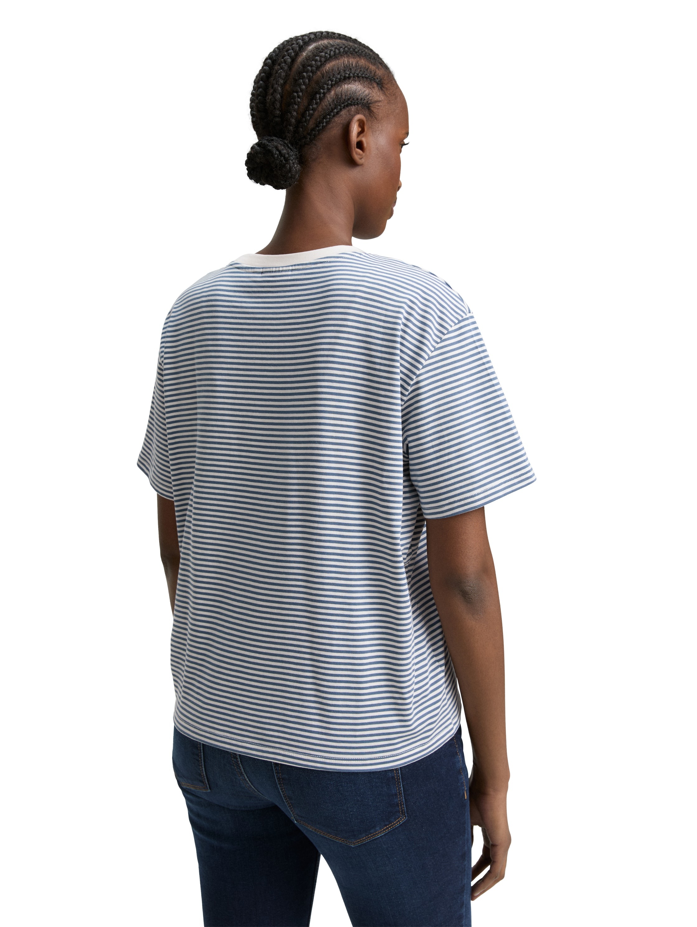TOM TAILOR Denim T-Shirt, mit Streifen Muster günstig online kaufen