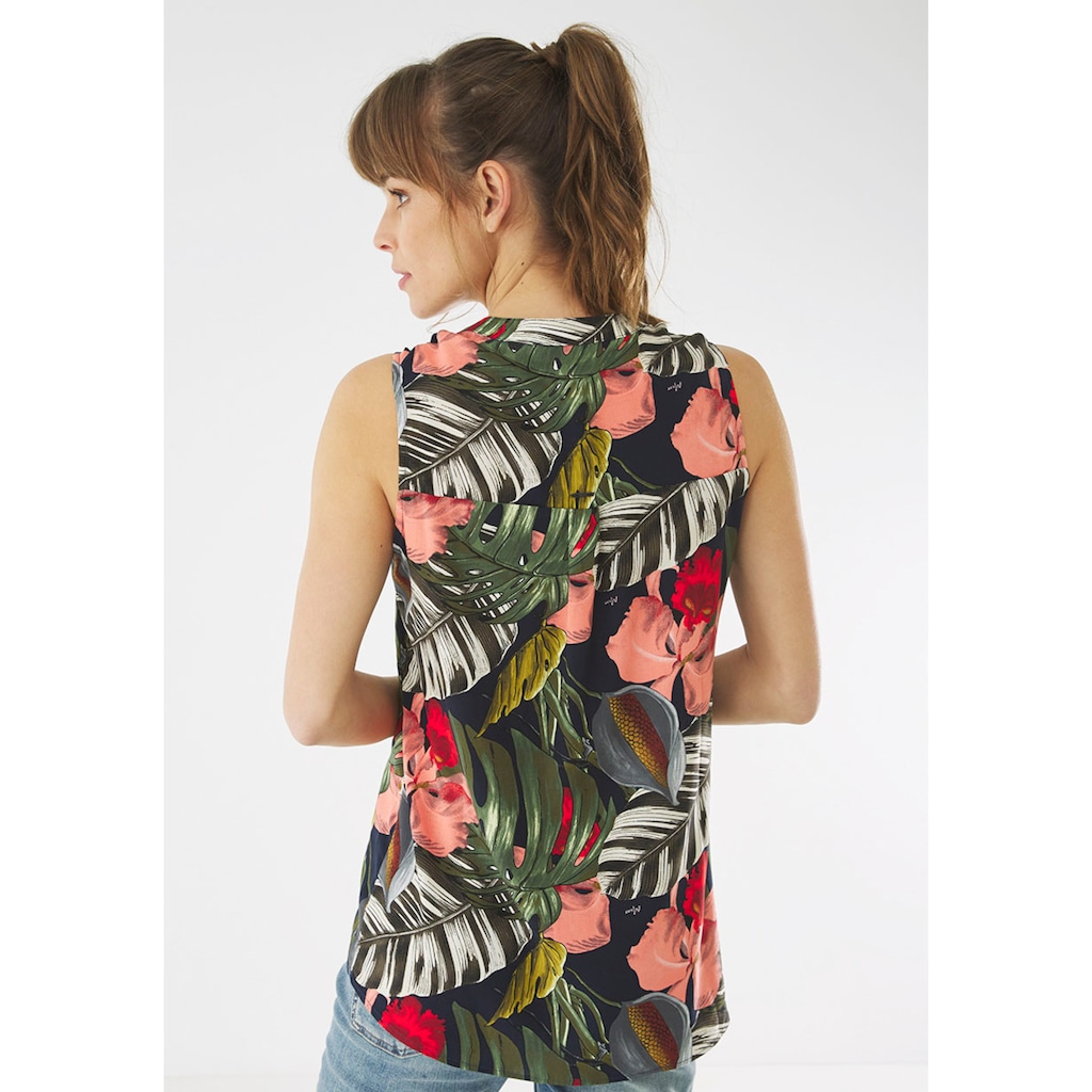 Mexx Druckbluse, mit tropischem Allover-Print