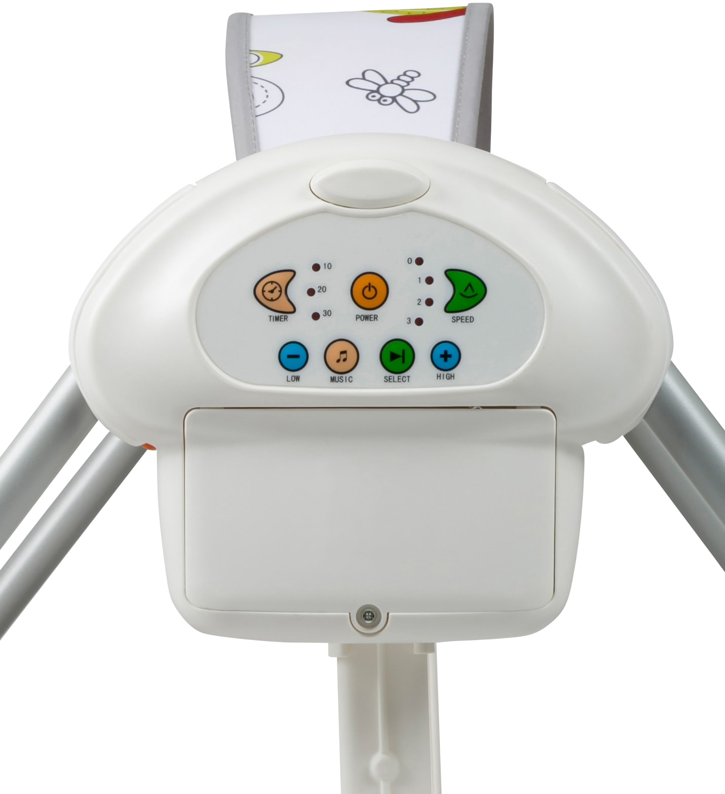 BabyGo Babywippe »Dandly, beige«, bis 9 kg, elektrisch, mit Sound