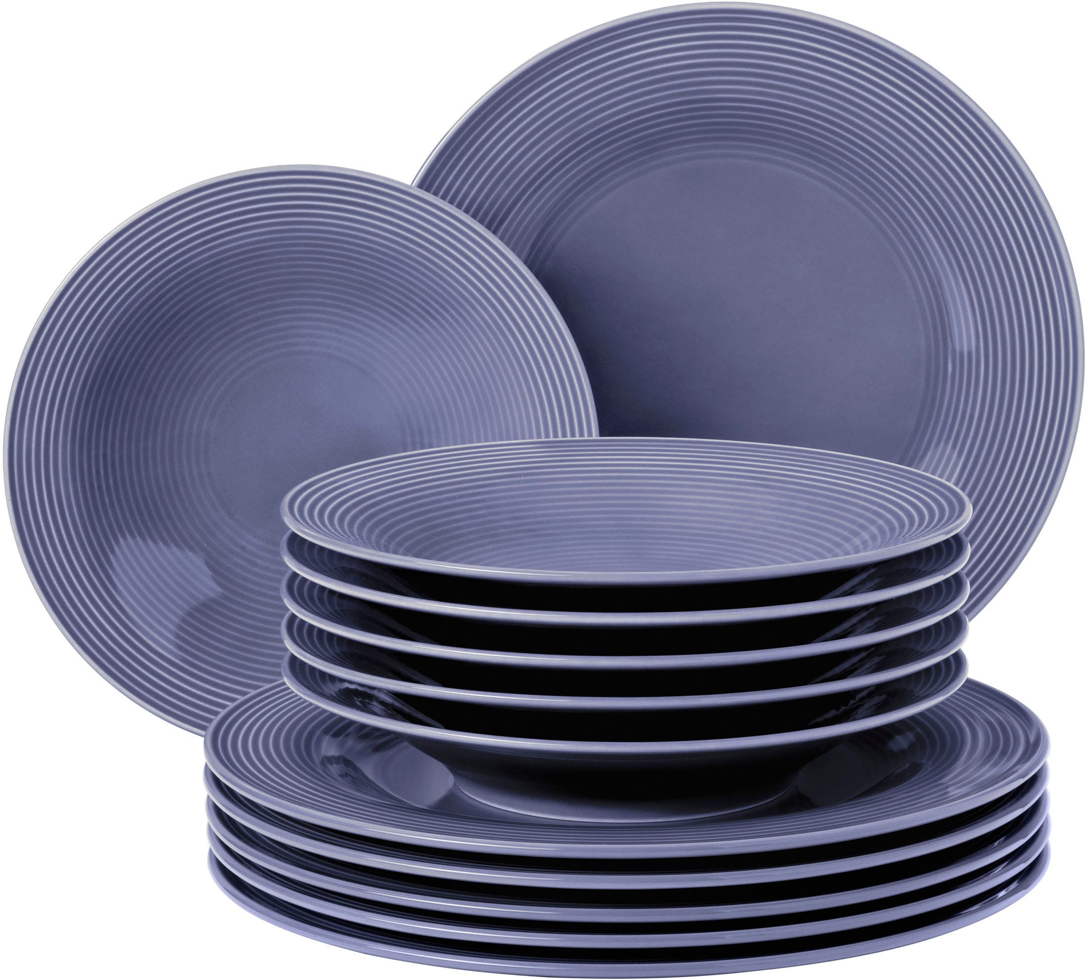 Seltmann Weiden Tafelservice "Geschirr-Set, 12 Teile, Beat, Fliederblau" Te günstig online kaufen