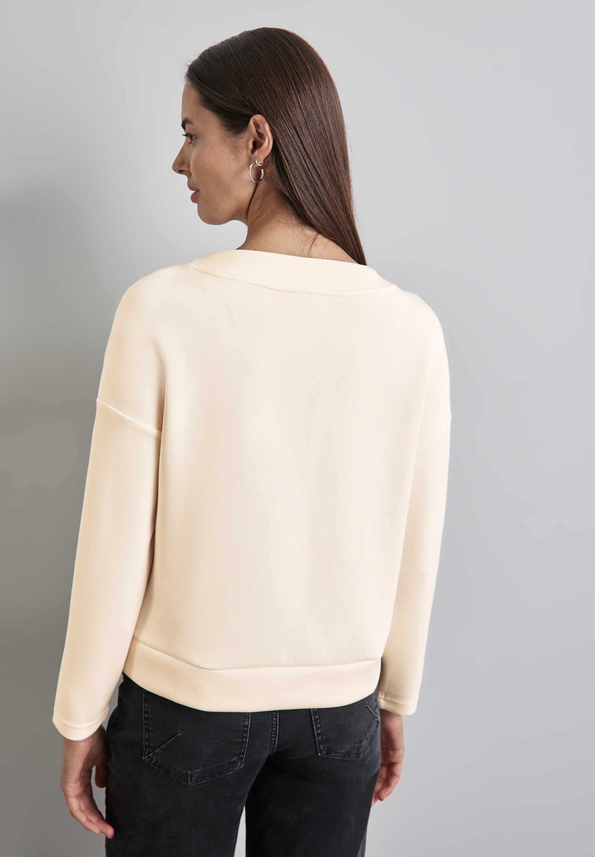 STREET ONE Langarmshirt, mit U-Boot-Ausschnitt