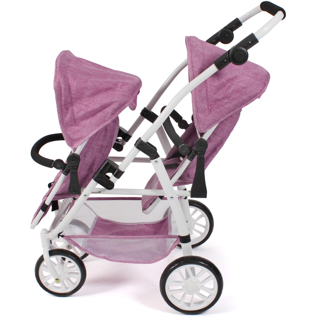 CHIC2000 Puppen-Zwillingsbuggy »Vario, Jeans Pink«