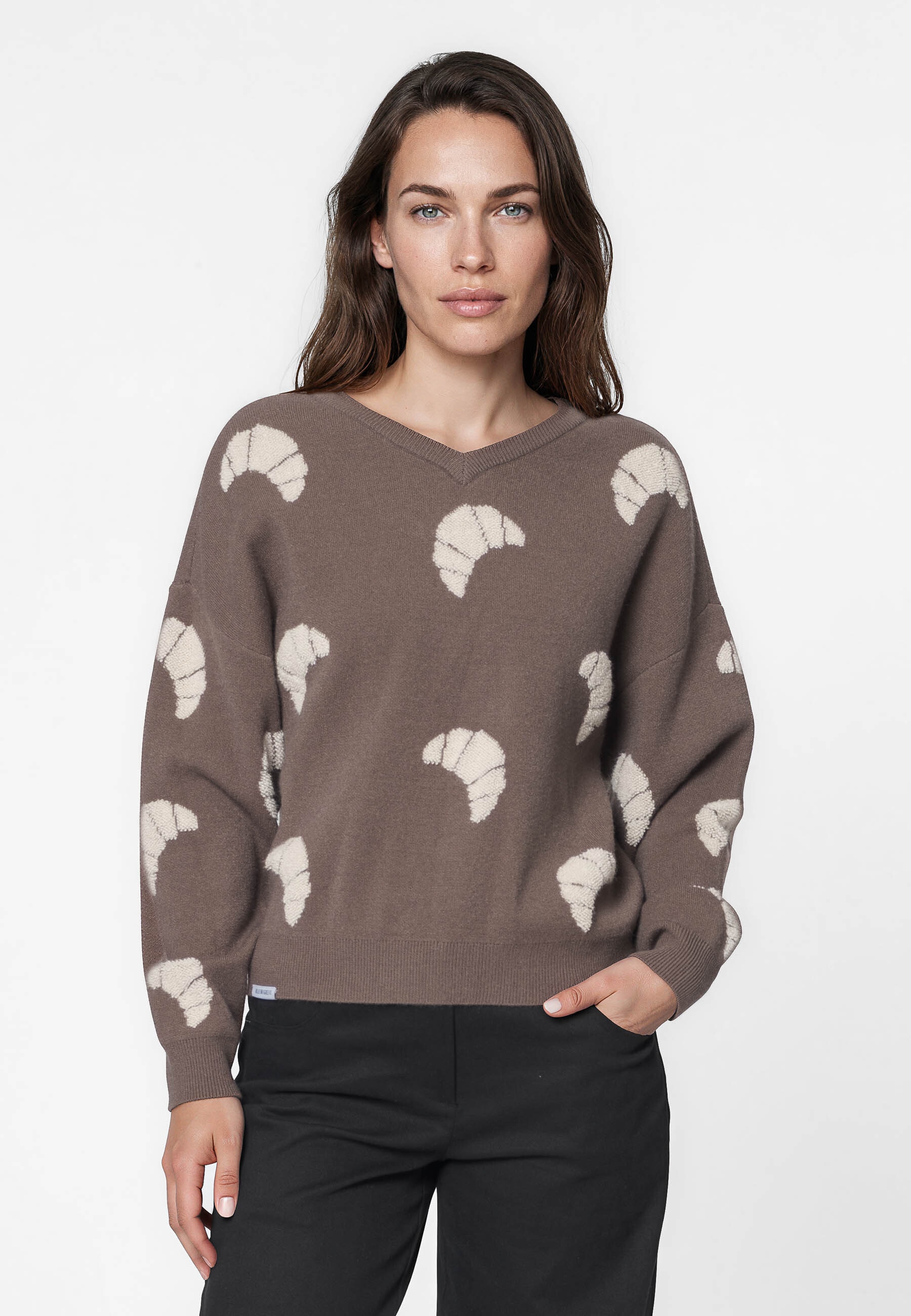 Kleinigkeit V-Ausschnitt-Pullover »Kleinigkeit Hörnchen Wollma« 1