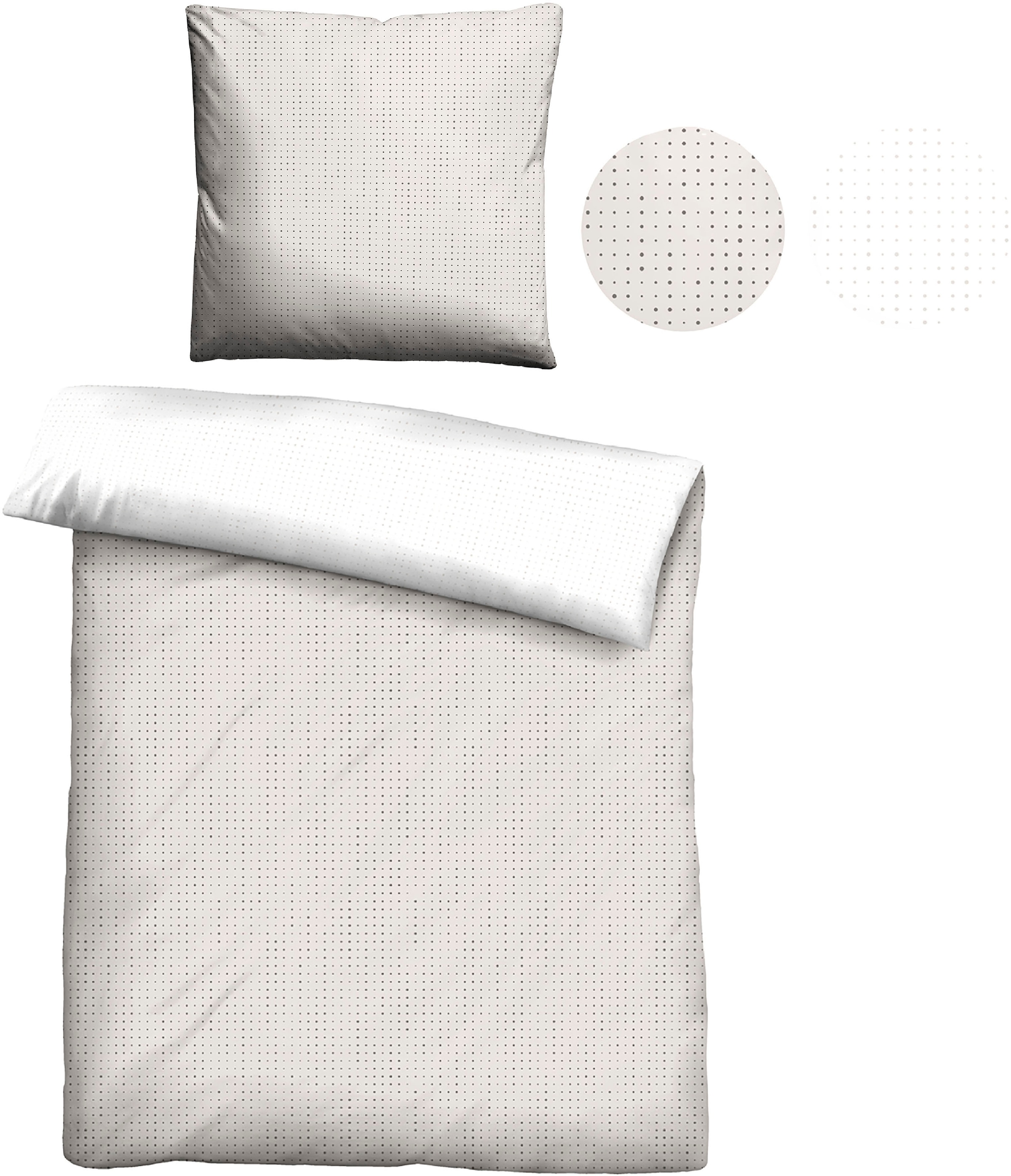 Biberna Wendebettwäsche »Combinate in Gr. 135x200, 155x220 oder 200x200 cm«, Bettwäsche aus Baumwolle, zeitlose Bettwäsche mit Wendeoptik