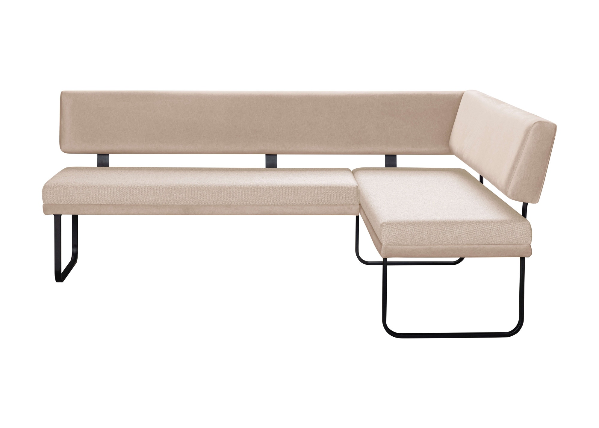 OTTO home Eckbankgruppe »Gabi Essecke, Sitzgruppe, Eckbankgruppe, Küchenbankgruppe« Set, 4tlg, 4 tlg. tlg. Gestell aus matt-schwarzem Flachmetall, stabil, 2-Stoff-Design