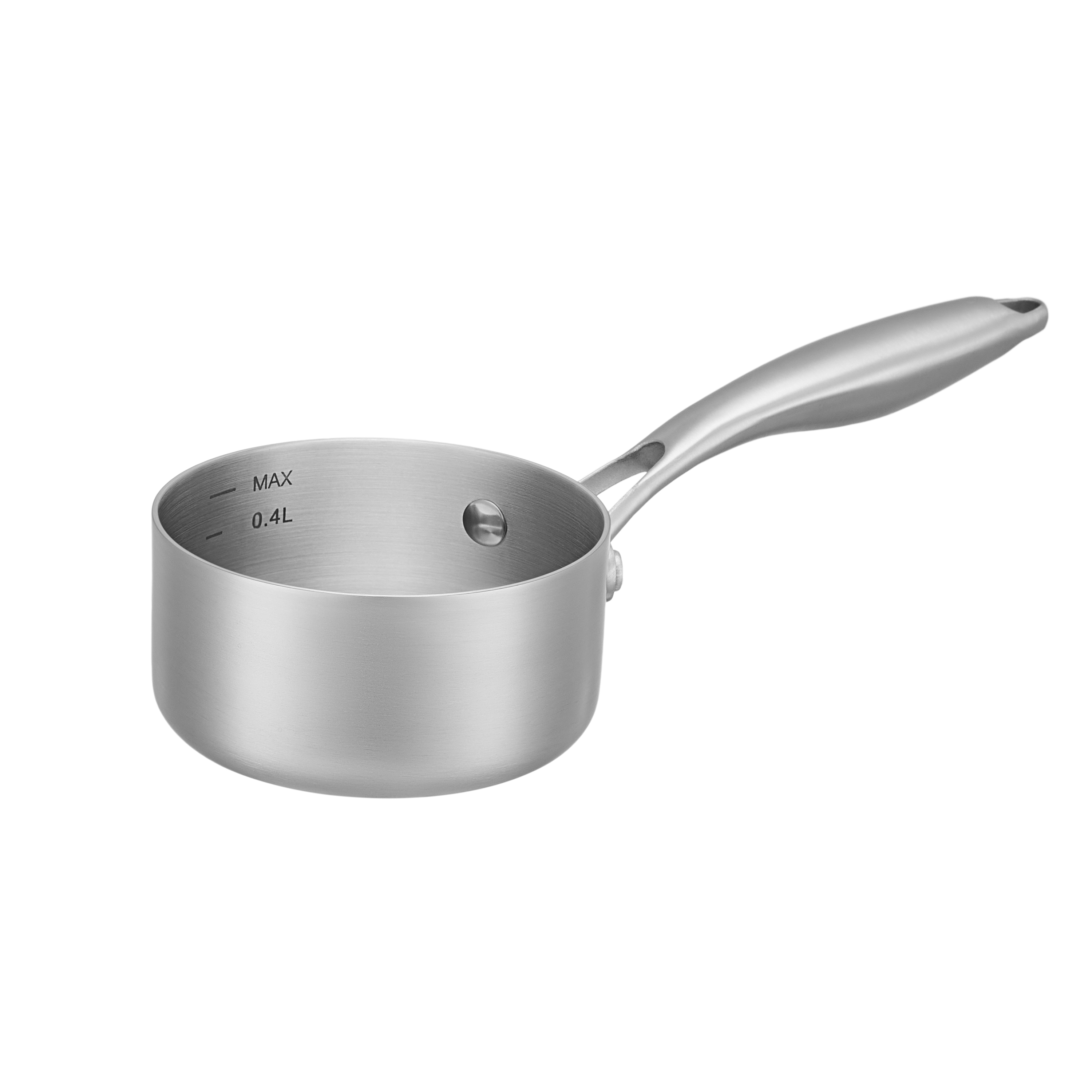 RESTO Kitchenware Kasserolle "CORVUS Soßentopf, TRI-PLY- Aufbau – 3-lagige Konstruktion" 1 tlg. Aluminium Edelstahl 18/10