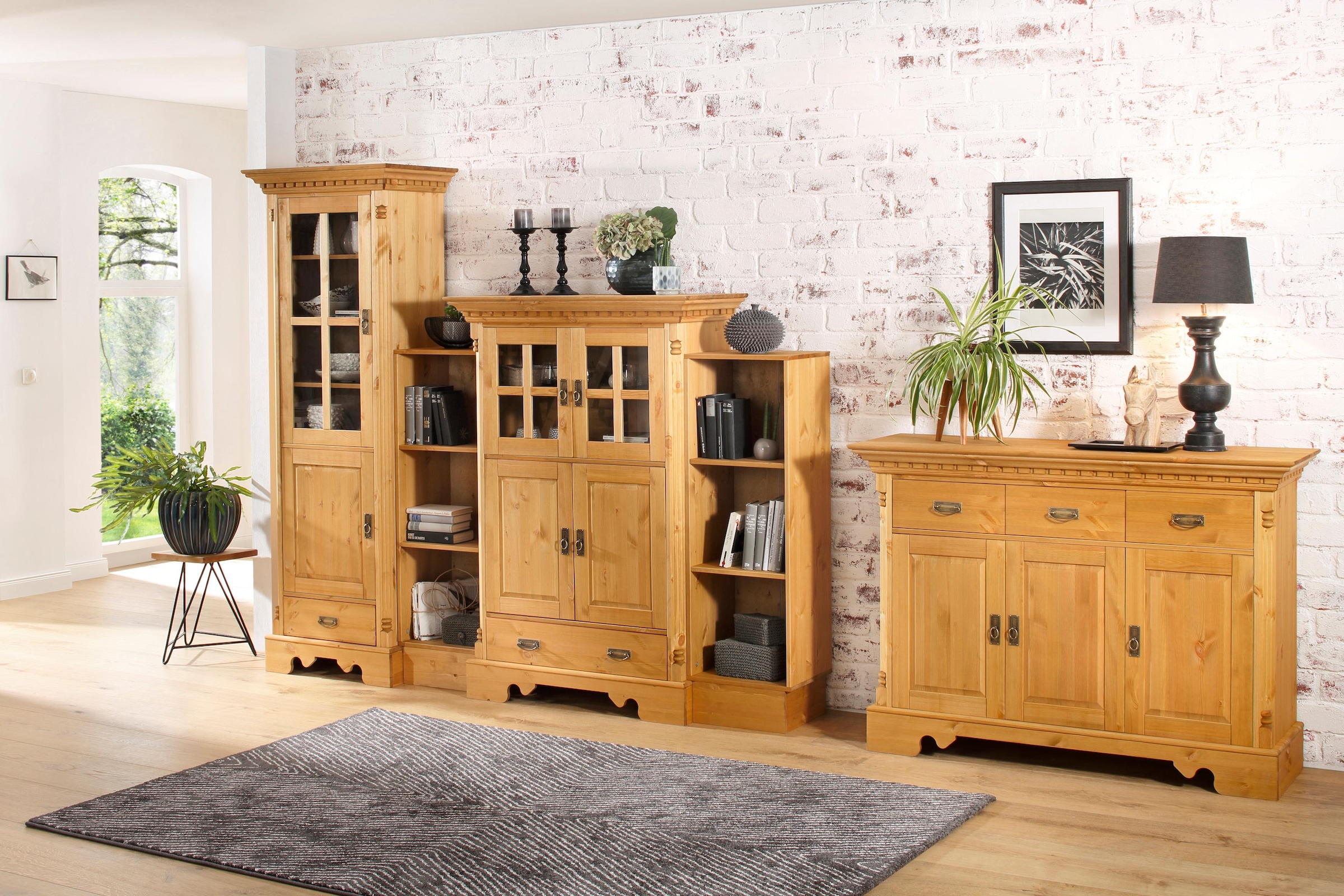 Home affaire Highboard »Milan«, Vitrine, Breite 102 cm