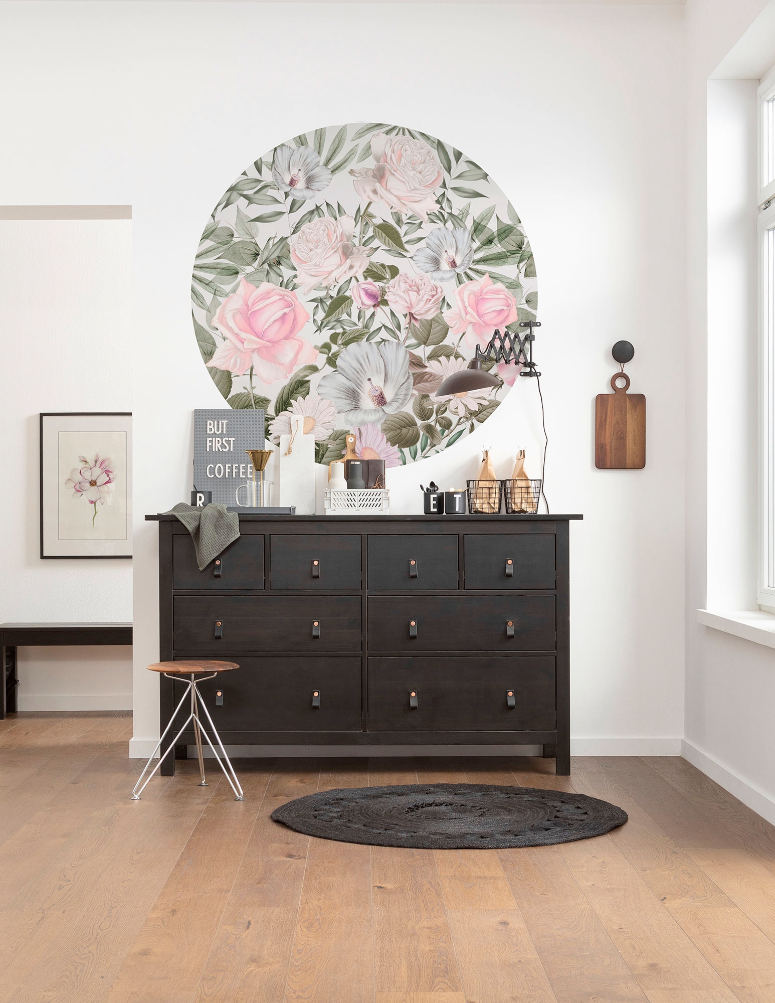 Komar Fototapete »Vlies selbstklebend - Daphne - Größe 125 x 125 cm«, bedruckt, Wohnzimmer, Schlafzimmer