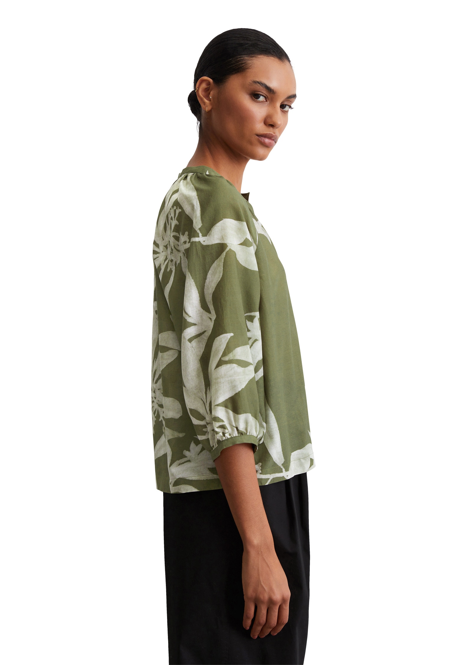 Marc O'Polo Kurzarmbluse »aus Organic-Cotton-Viskose-Mix«