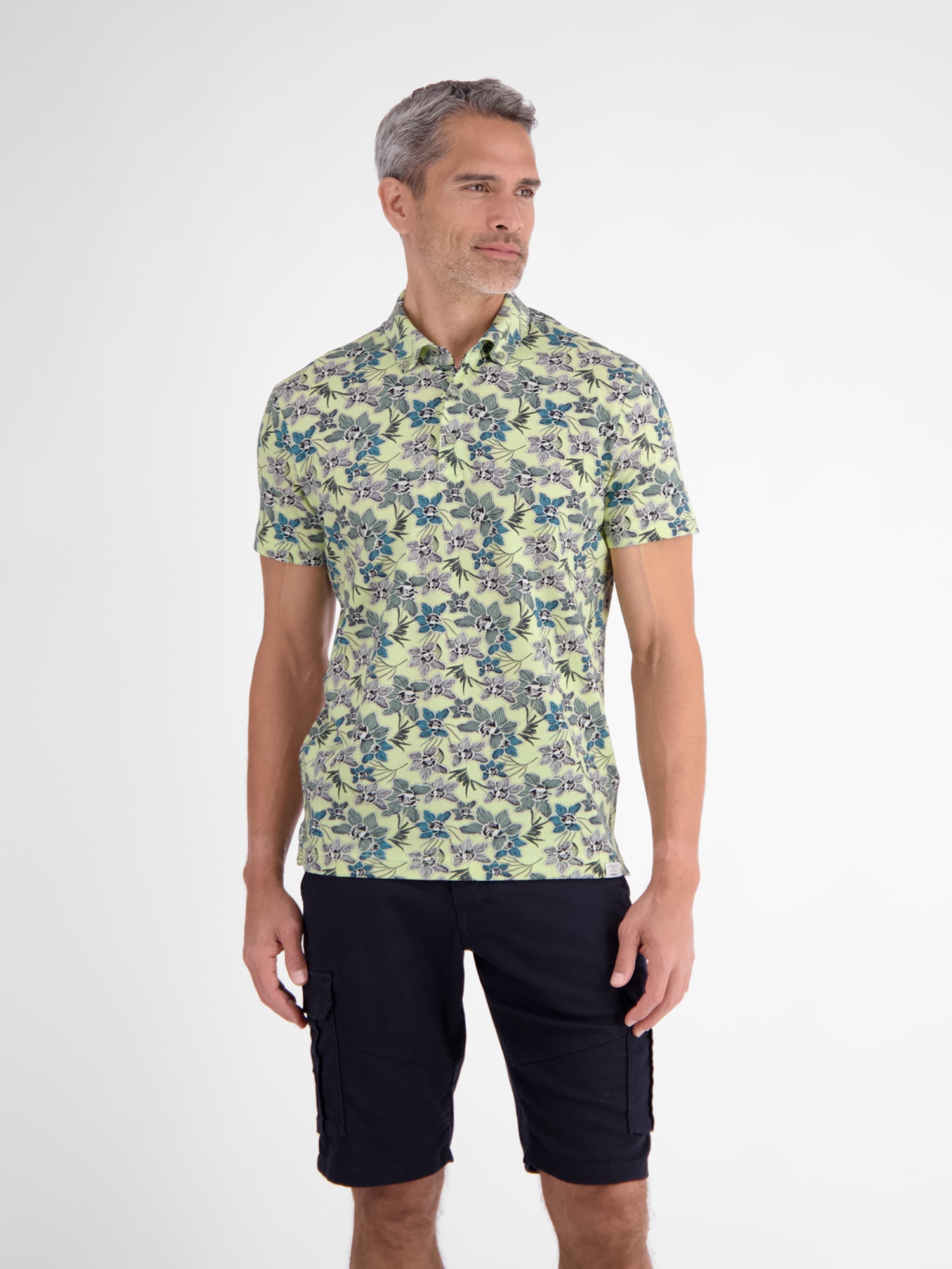 Lerros Poloshirt "Sommerliches Poloshirt Mit Angesagtem, Floralem Printmuster"