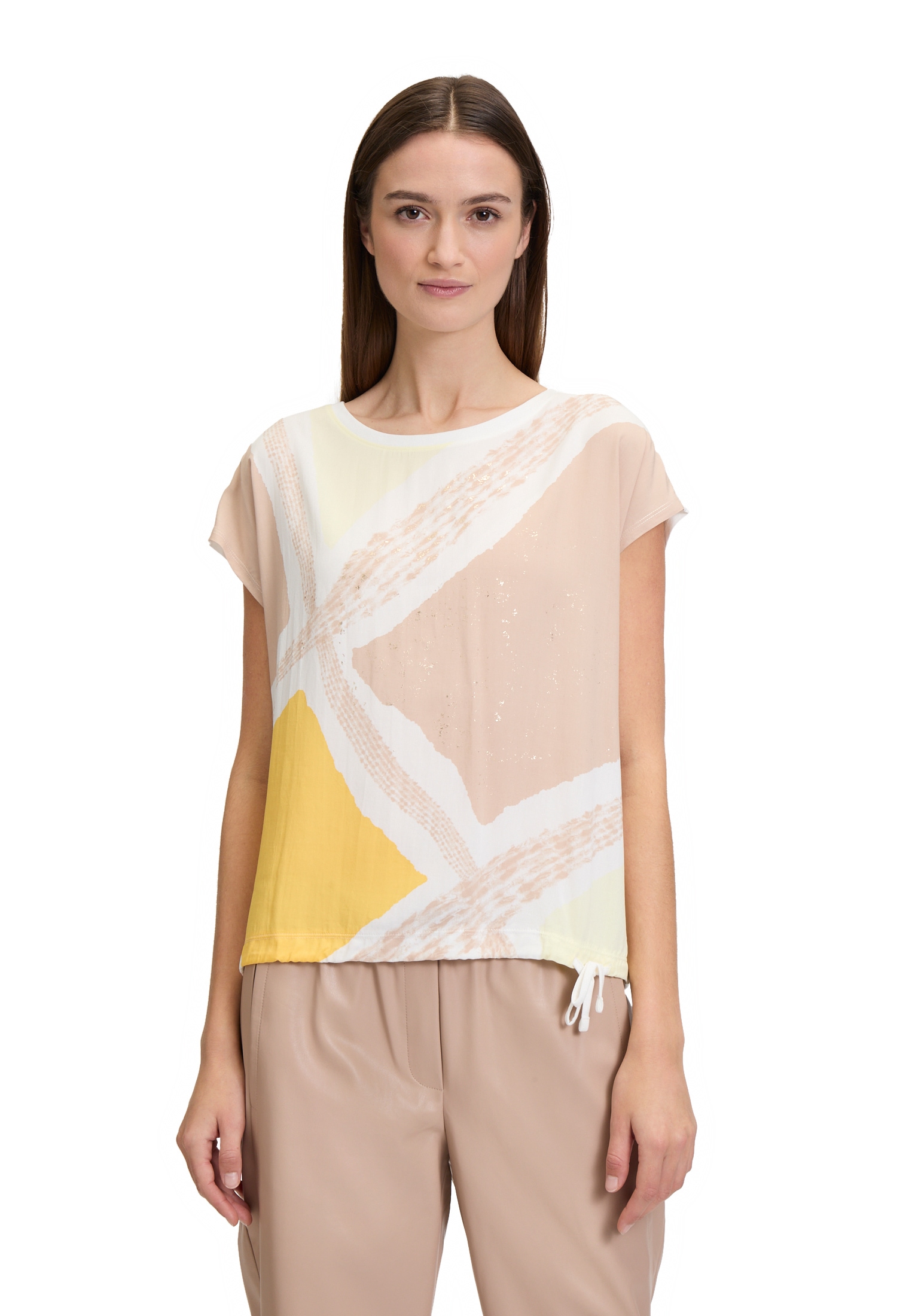 Betty&Co Kurzarmshirt "Betty & Co Damen Casual-Shirt mit Print", (1 tlg.), günstig online kaufen