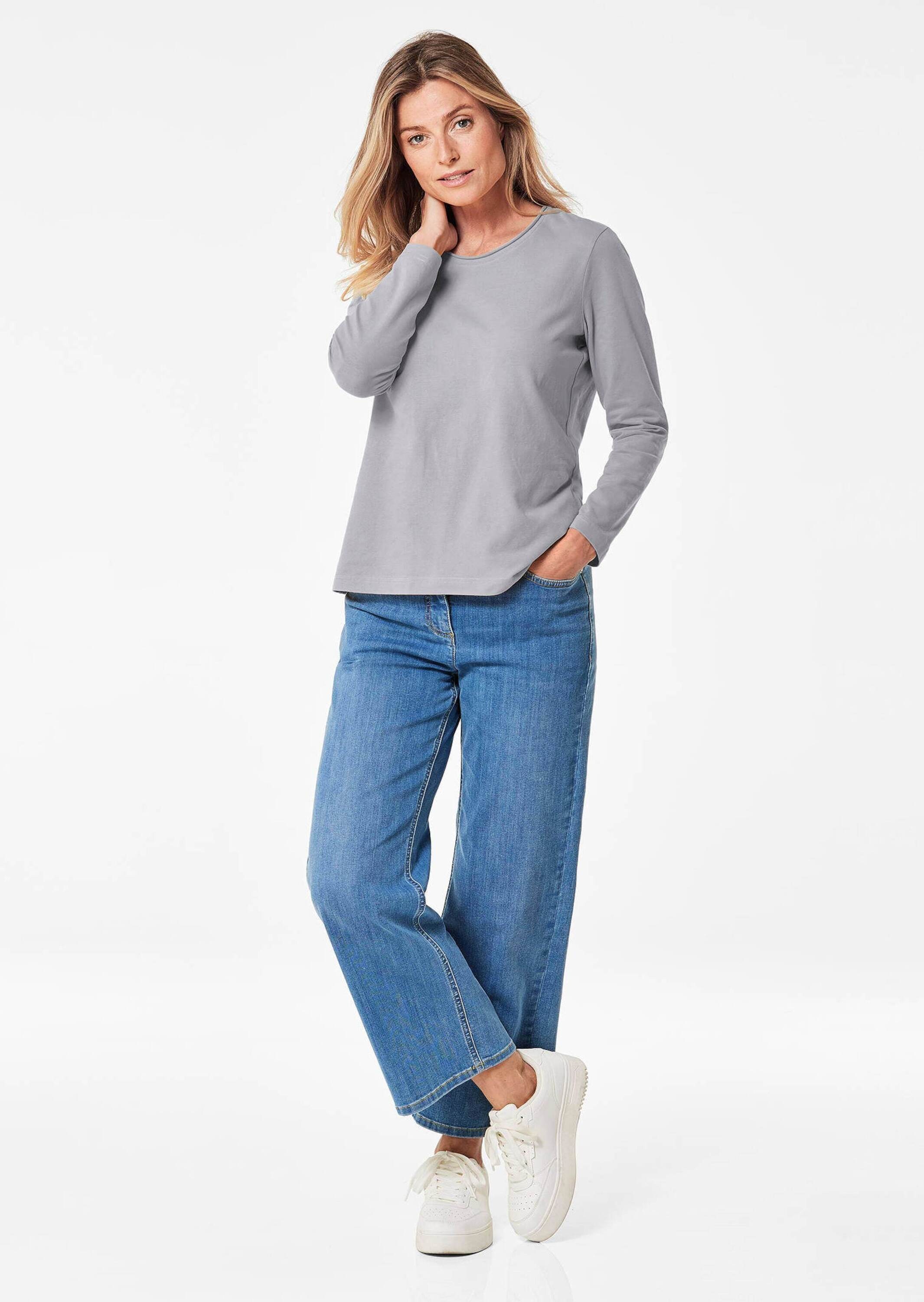 GOLDNER Longpullover "T-Shirt mit Rundhals" Ohne günstig online kaufen