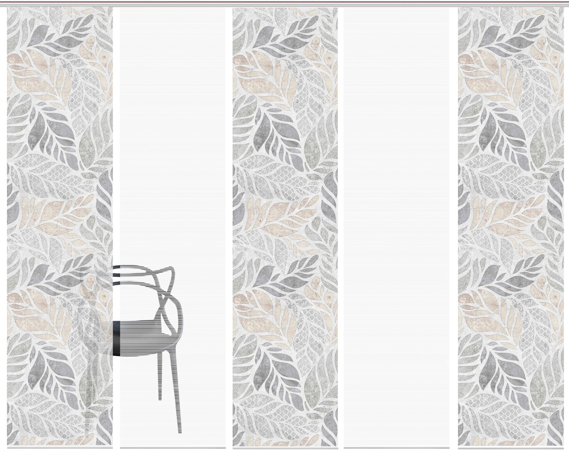 Vision S Schiebegardine "LISIO 5er SET" Paneelwagen 5 Stk. tlg. Schiebevorh günstig online kaufen