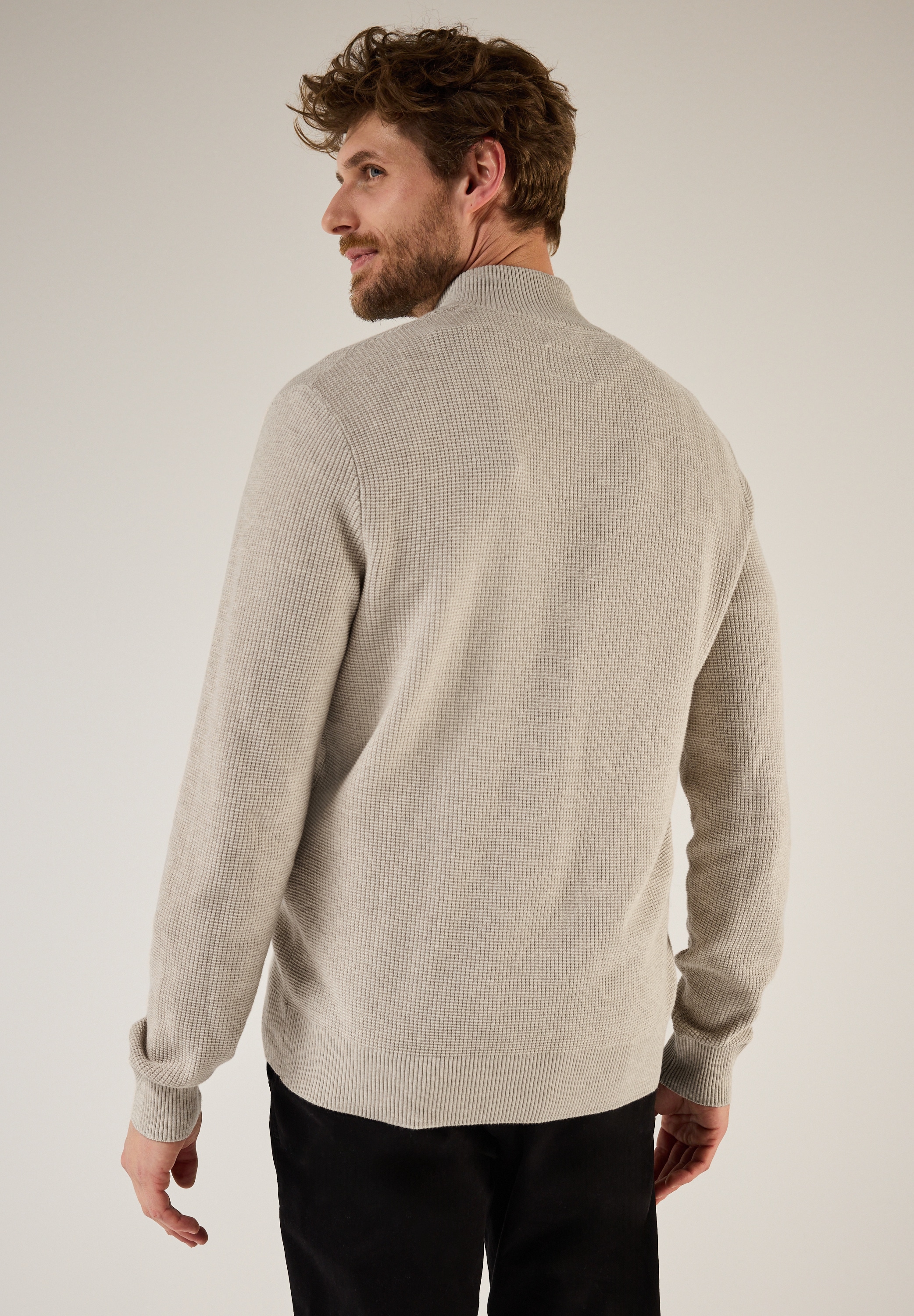 STREET ONE MEN Strickjacke, Feinstrick