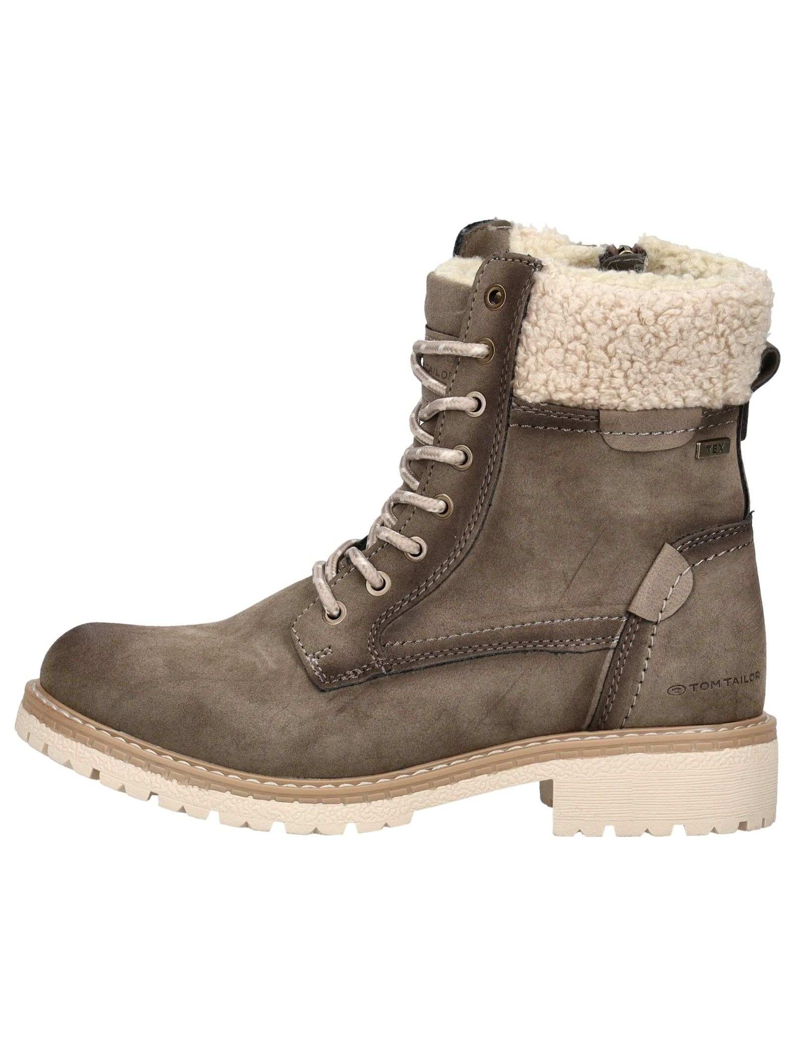 TOM TAILOR Schnürstiefelette "Tom Tailor Stiefelette Lederimitat/Textil" günstig online kaufen