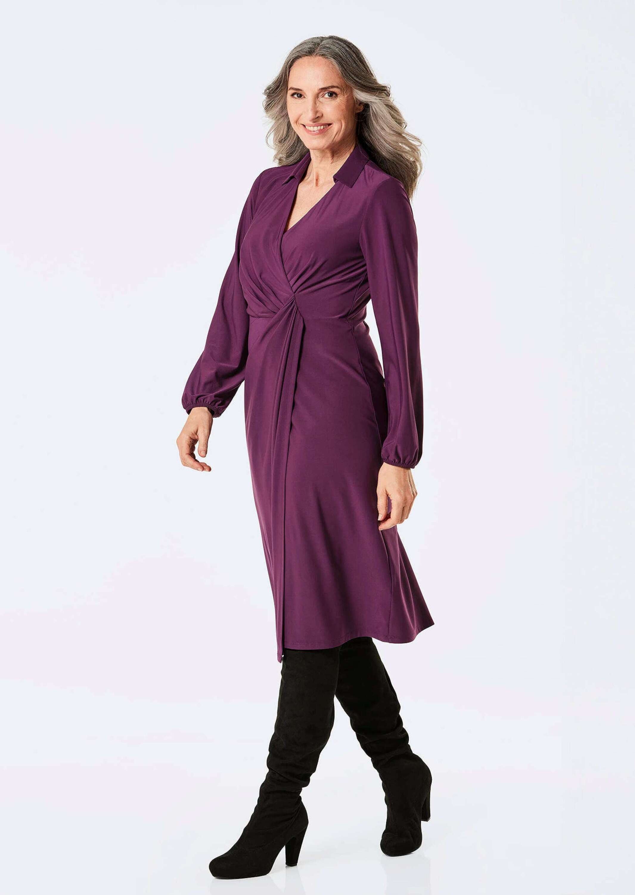 Goldner Women's Jersey Dress Purple 42 3