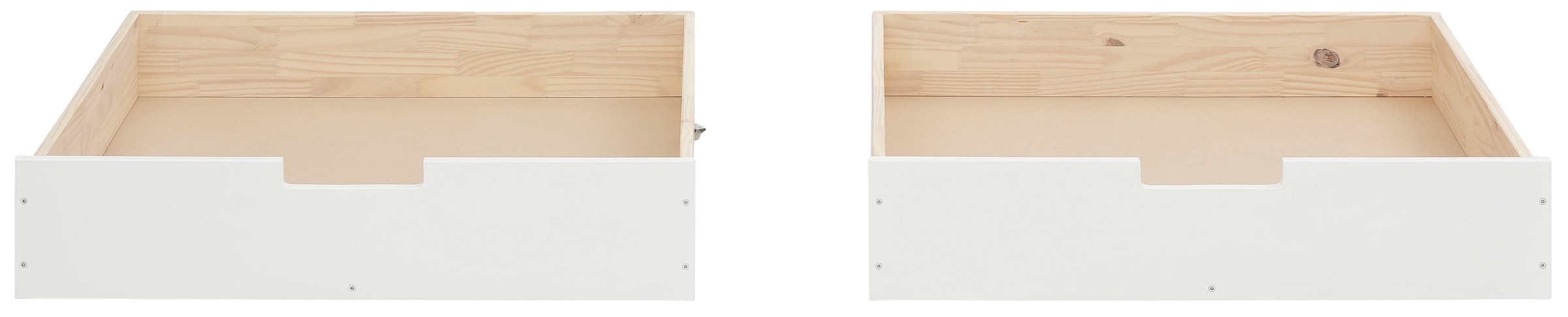 OTTO home Bettschubkasten "Janne" 2er Set, Kiefernholz und MDF, Breite je Schubkasten 97 cm