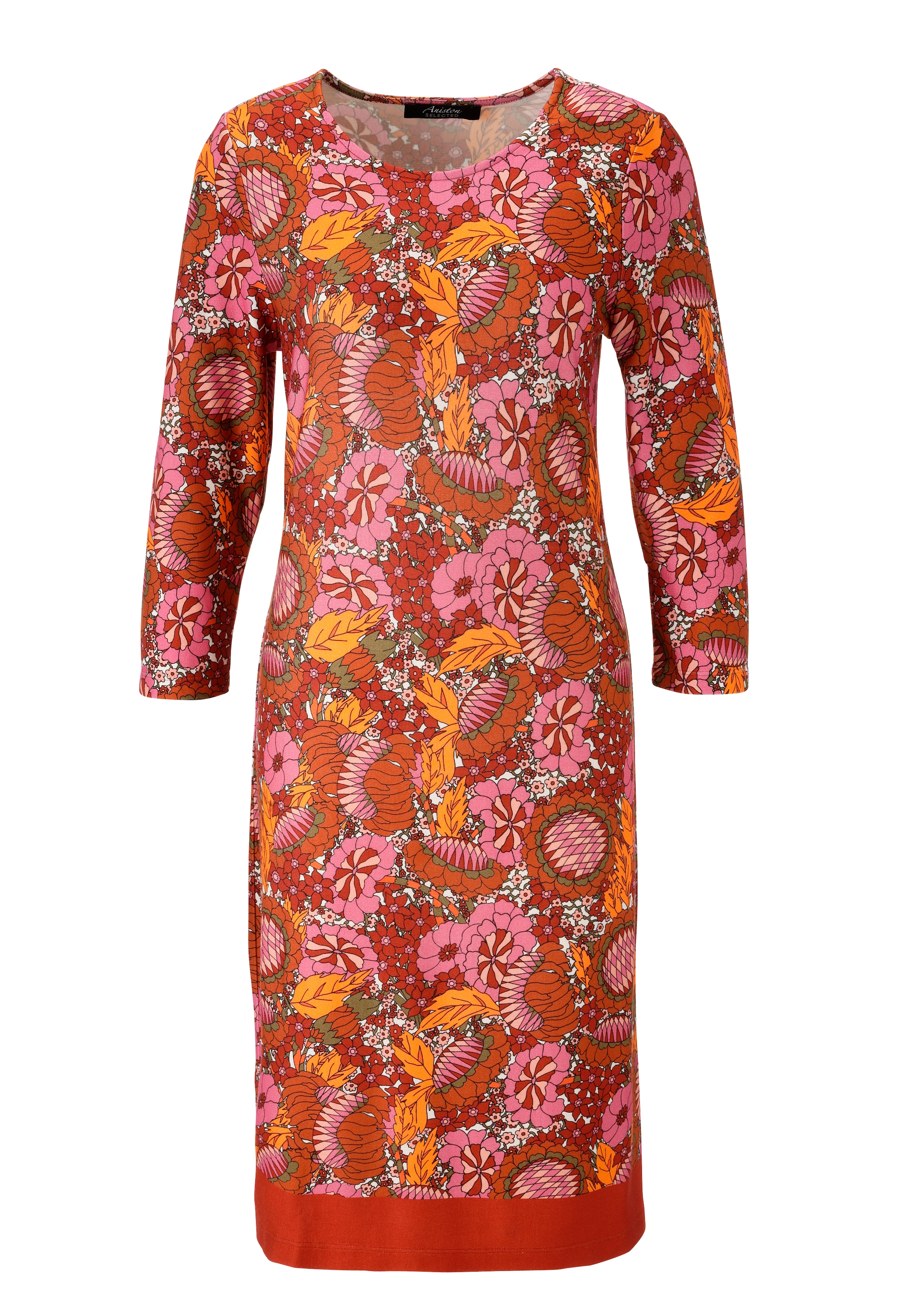 Aniston SELECTED Jerseykleid, mit fantasiereichem Blumen- und Blütendruck - NEUE KOLLEKTION