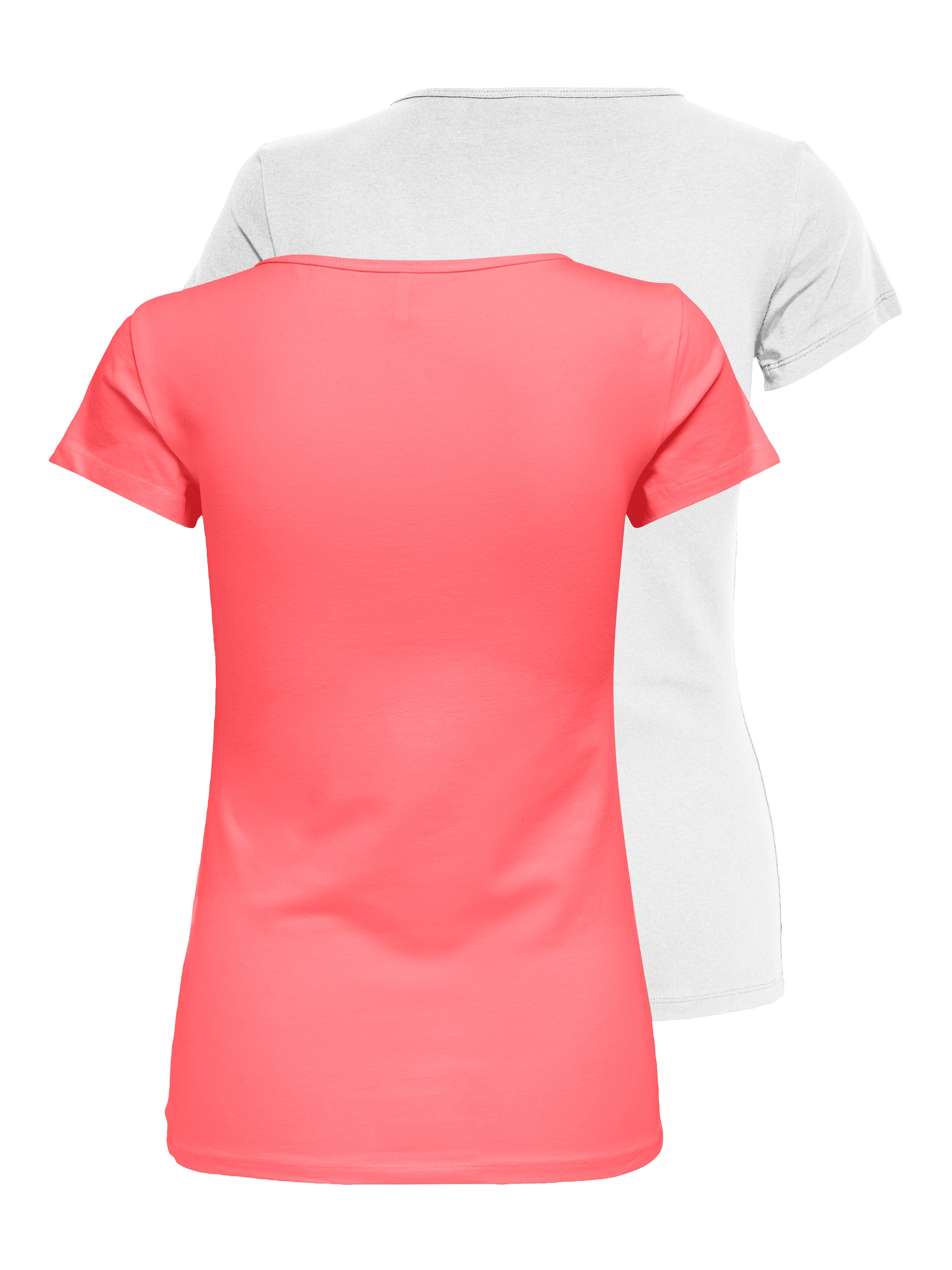 ONLY Rundhalsshirt »ONLLIVELOVE LIFE S/S O-NECK TOP«, (Packung, 2 tlg.)