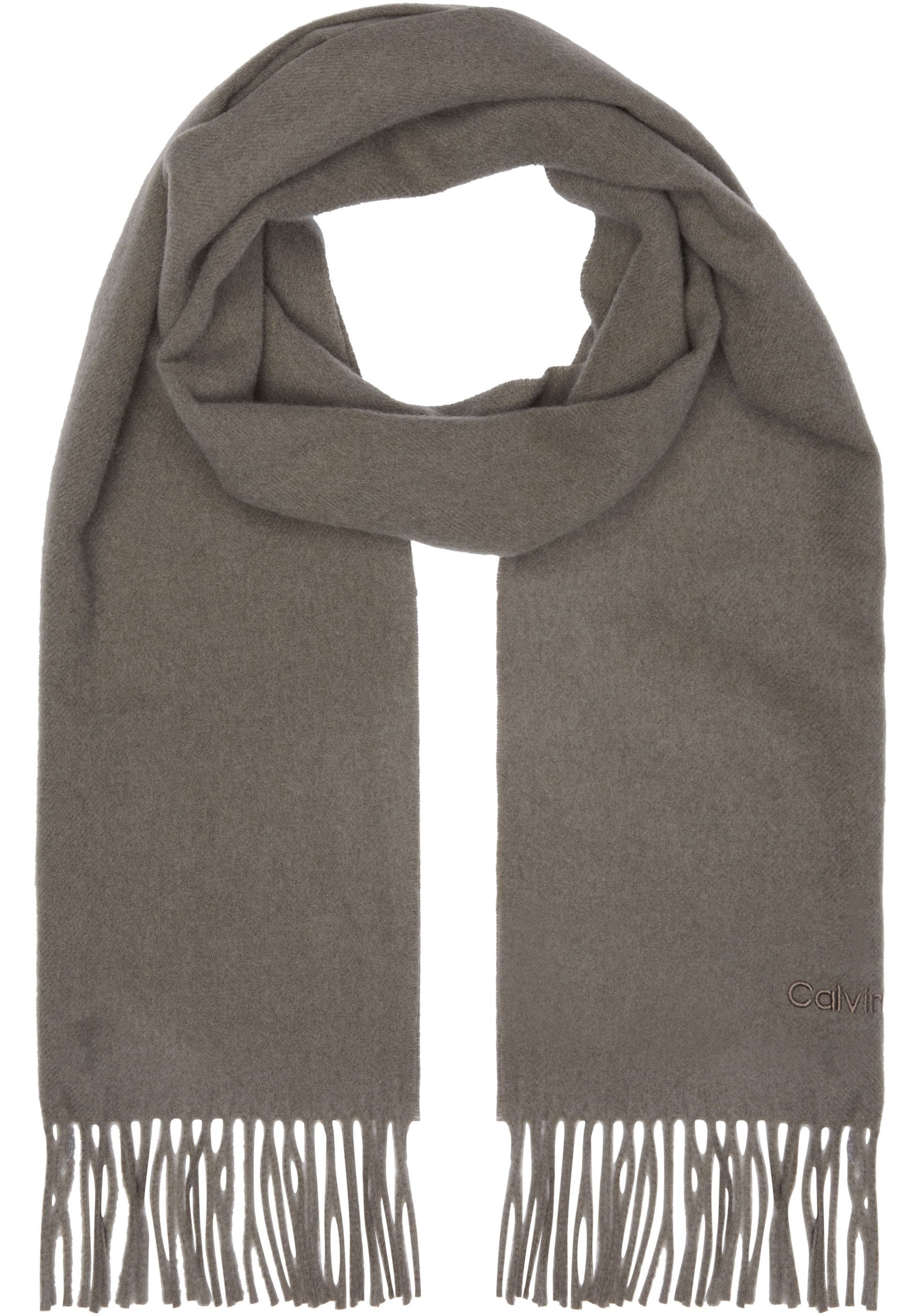 Calvin Klein Schal "CLASSIC WOOL SCARF", mit Logostickerei