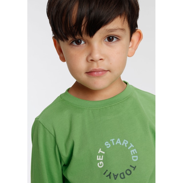 KIDSWORLD Langarmshirt »GET STARTED TODAY«, (Packung, 2 tlg., 2er-Pack)  online bestellen | BAUR