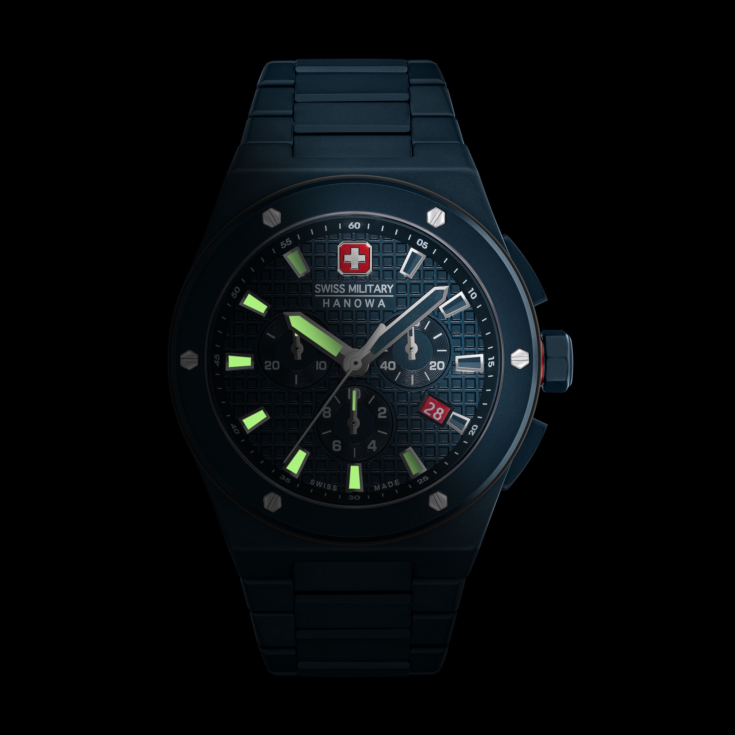 Swiss Military Hanowa Chronograph »Sidewinder Ceramic« Quarzuhr, Armbanduhr, Herrenuhr, Swiss Made, Keramik, analog, Tag
