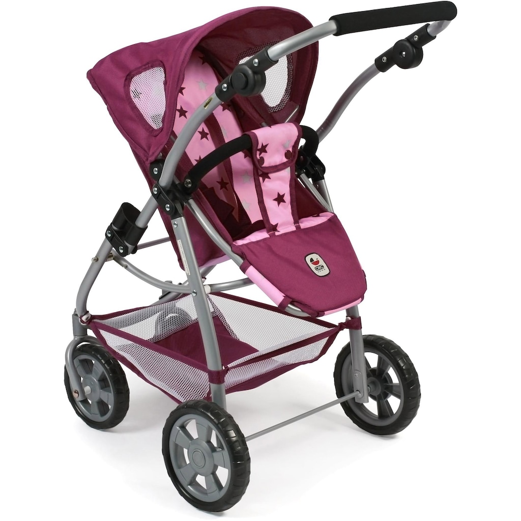 CHIC2000 Kombi-Puppenwagen »Emotion All In 2in1, Stars Brombeere«, inkl. Babywanne und Sportwagenaufsatz