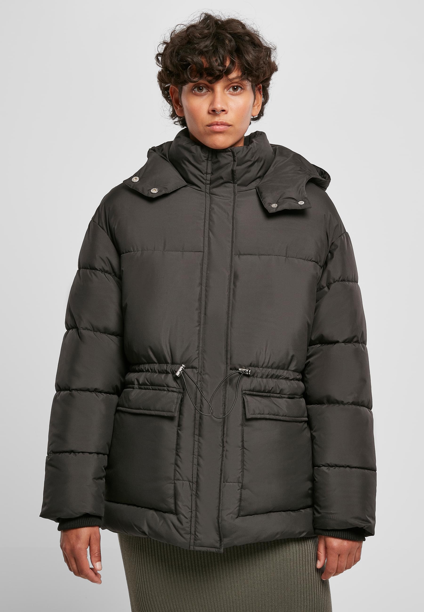 URBAN CLASSICS Winterjacke »Urban Classics Damen Ladies Waisted Puffer Jacket«, (1 St.), mit Kapuze