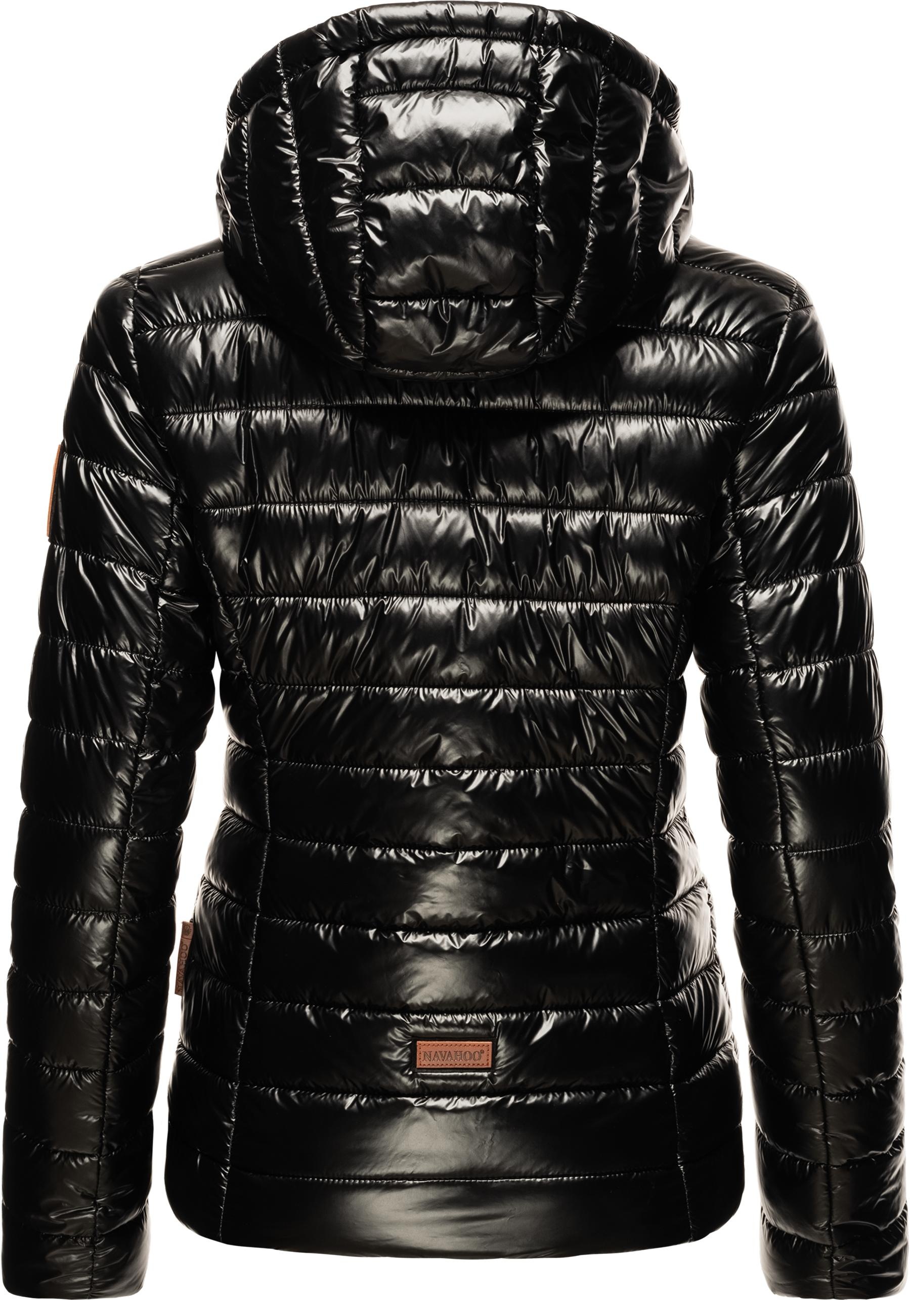 Navahoo Steppjacke »Aurelianaa«, mit Kapuze, edle Winterjacke in metallic Optik mit abnehmb. Kapuze