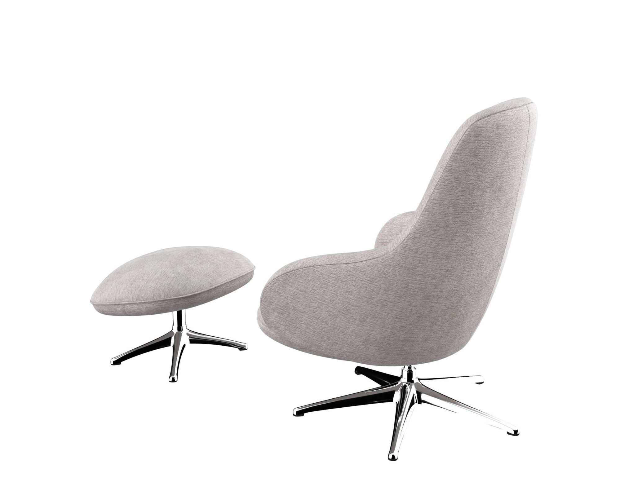 FLEXLUX Drehsessel »Falcone, TV-Loungesessel, Fernsehsessel, Polstersessel,«, Liegefunktion, drehbar, Fuß Alu