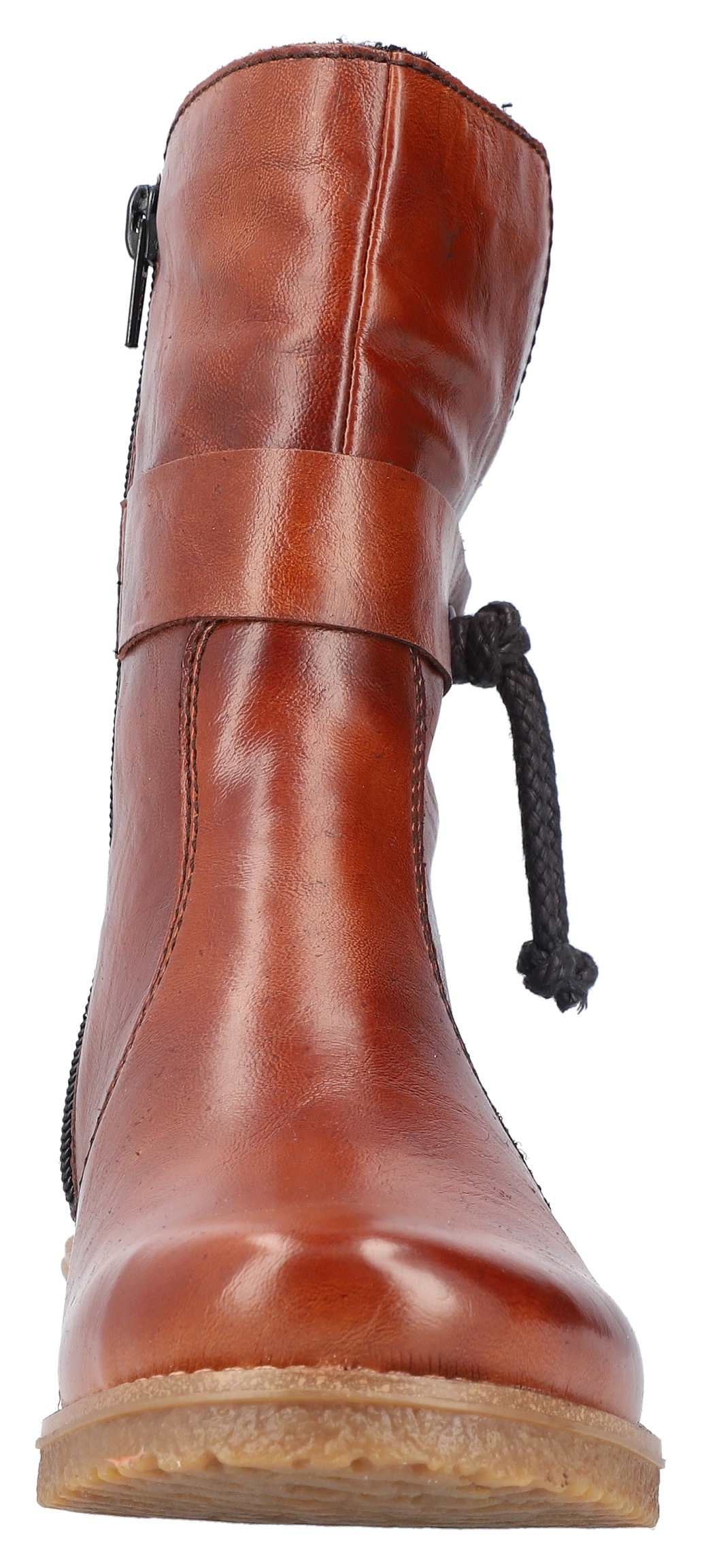 Winterstiefelette RIEKER, Damen, Gr. 36, rot (rotbraun), Lederimitat, Schuhe Winterstiefelette, mit Zierkordel 3