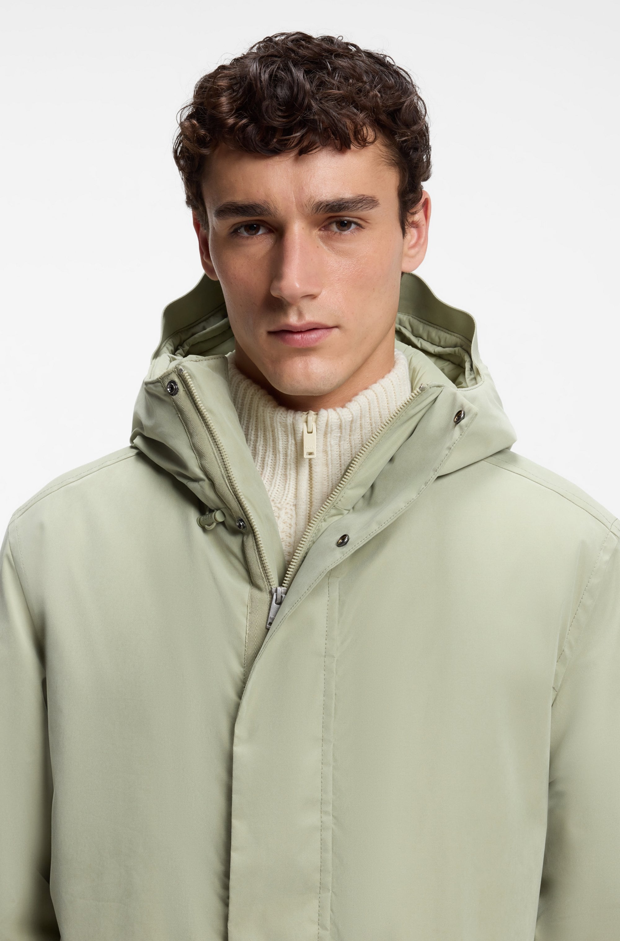 BOSS ORANGE Parka "Omod" mit Kapuze mit funktionalen Details, wattiert