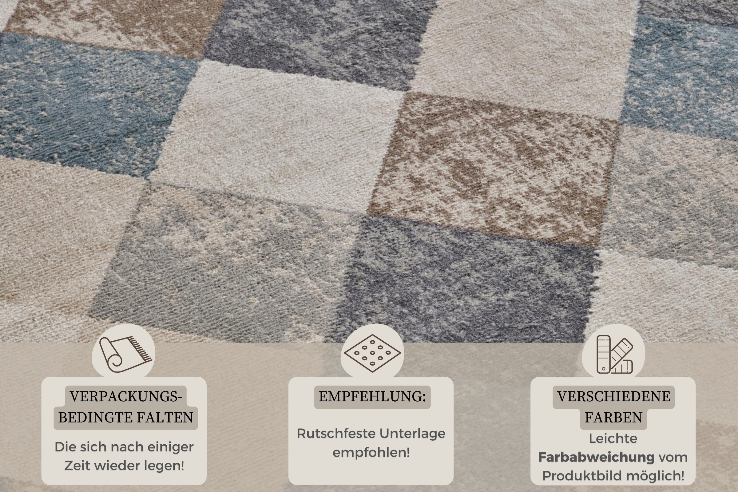 HANSE Home Teppich »Bakke«, rechteckig, 8 mm Höhe, Kurzflor, Läufer, Rauten-Muster, Wohnzimmer, Schlafzimmer, Esszimmer