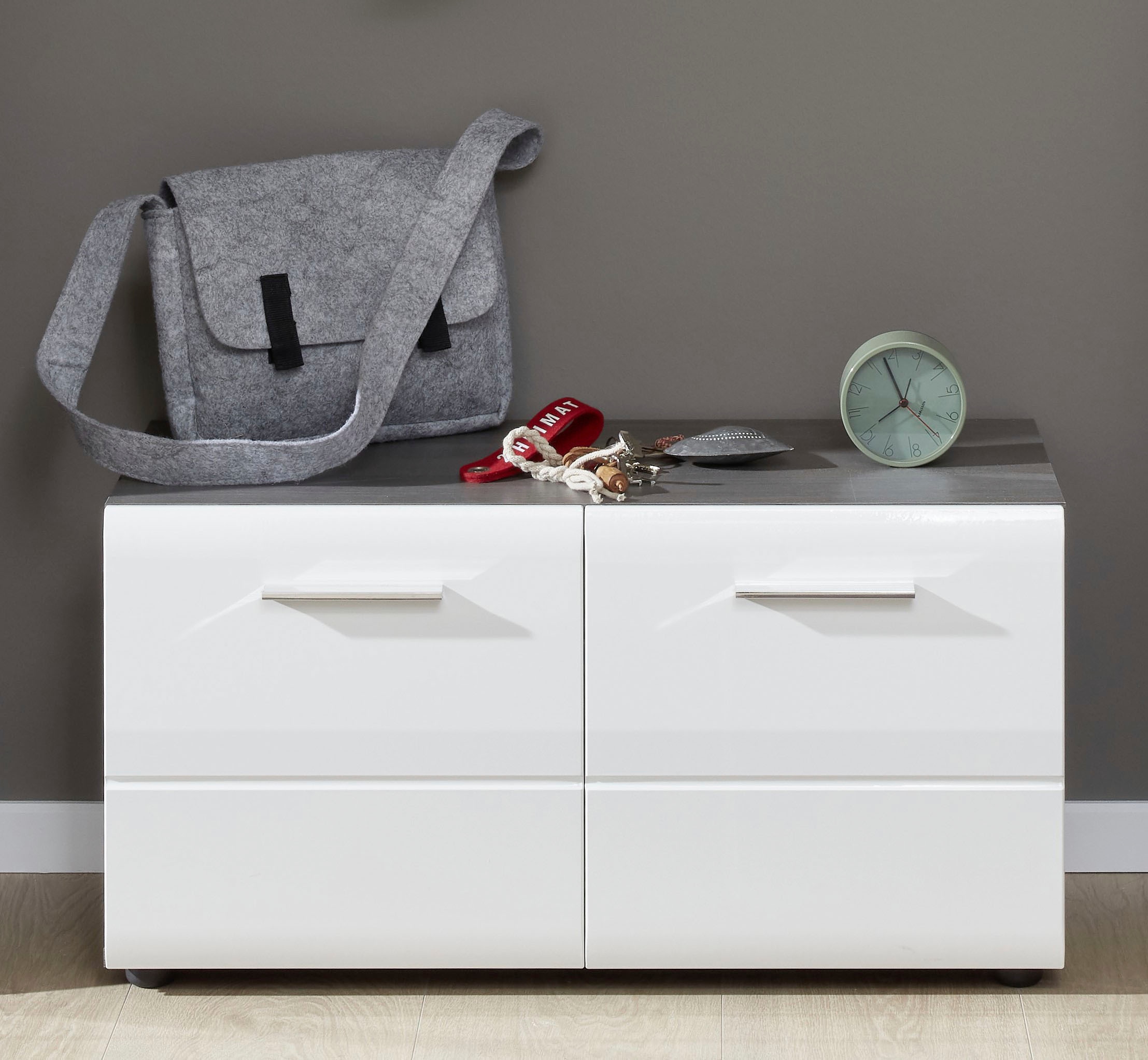 Home affaire Sitzbank "Sovana" Sitzbank mit 2 Türen - (B/T/H) 80/35/41 cm
