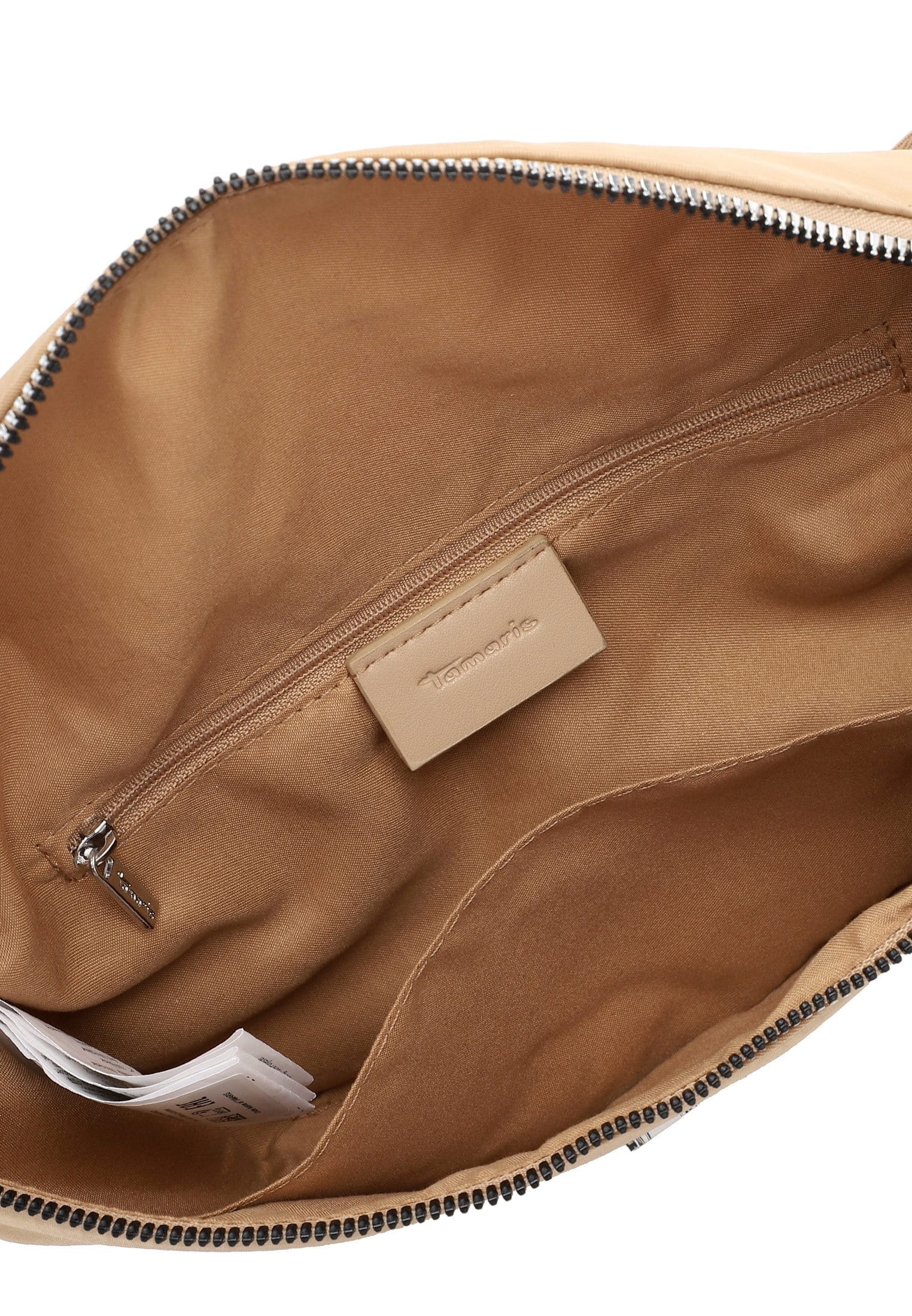 Umhängetasche TAMARIS "Umhängetasche TAS Giuseppa", Damen, Gr. B/H/T: 28cm x 19cm x 8cm 0, beige (sand 420), Polyester, Taschen Umhängetasche 3