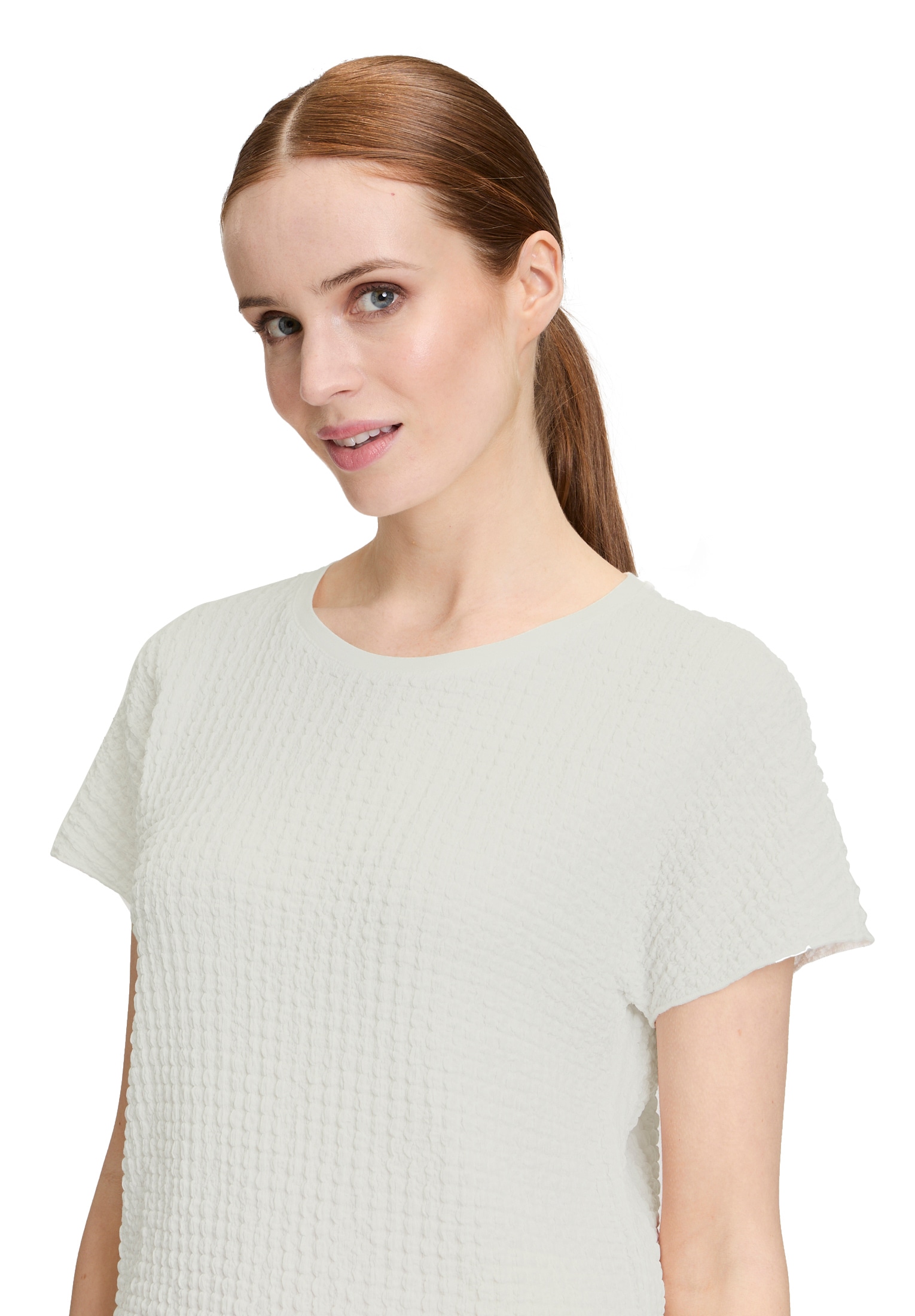 Betty Barclay Kurzarmshirt »Betty Barclay Damen Strukturshirt mit U-Boot-Ausschnitt«, (1 tlg.), Material