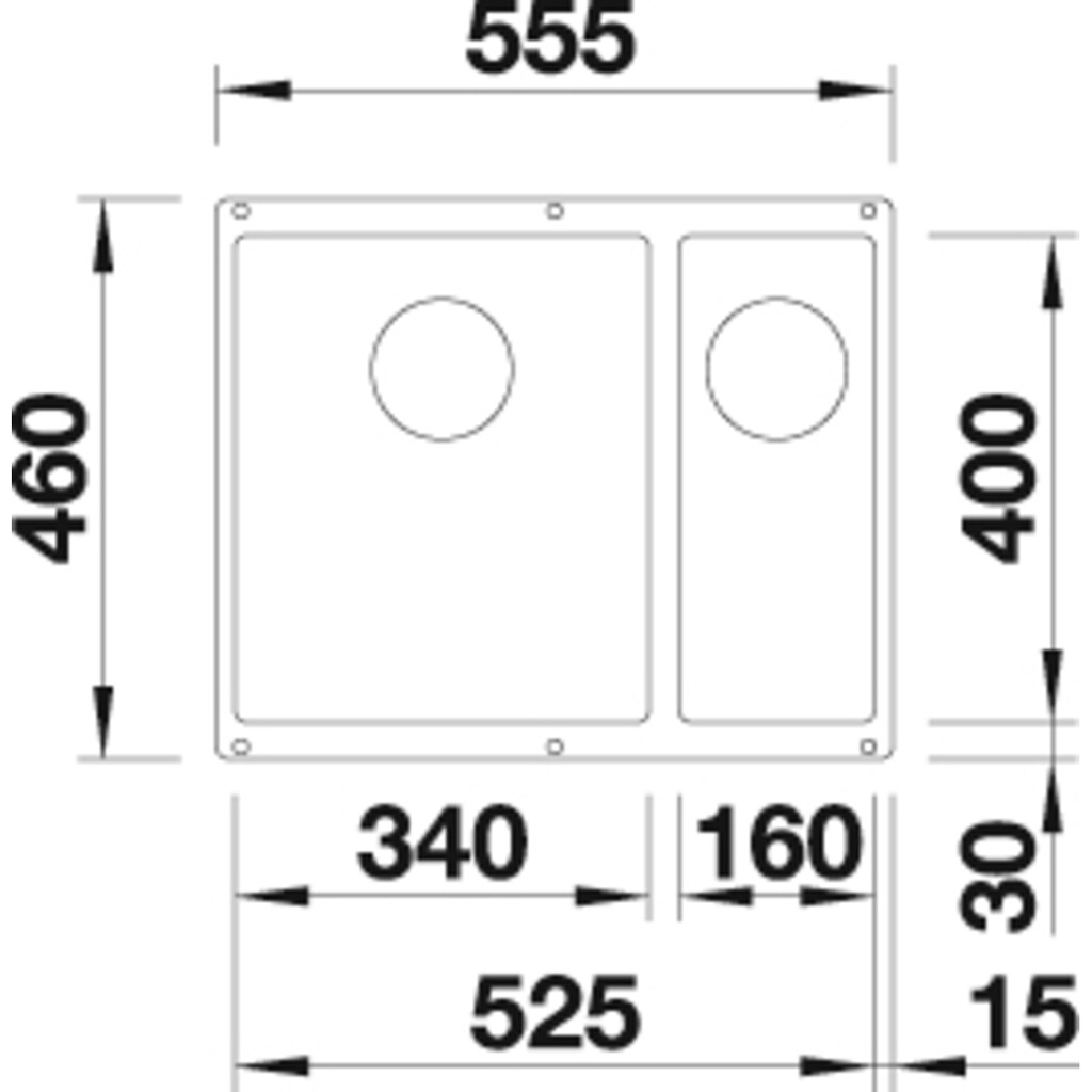 Blanco Granitspüle »SUBLINE 340/160-U«