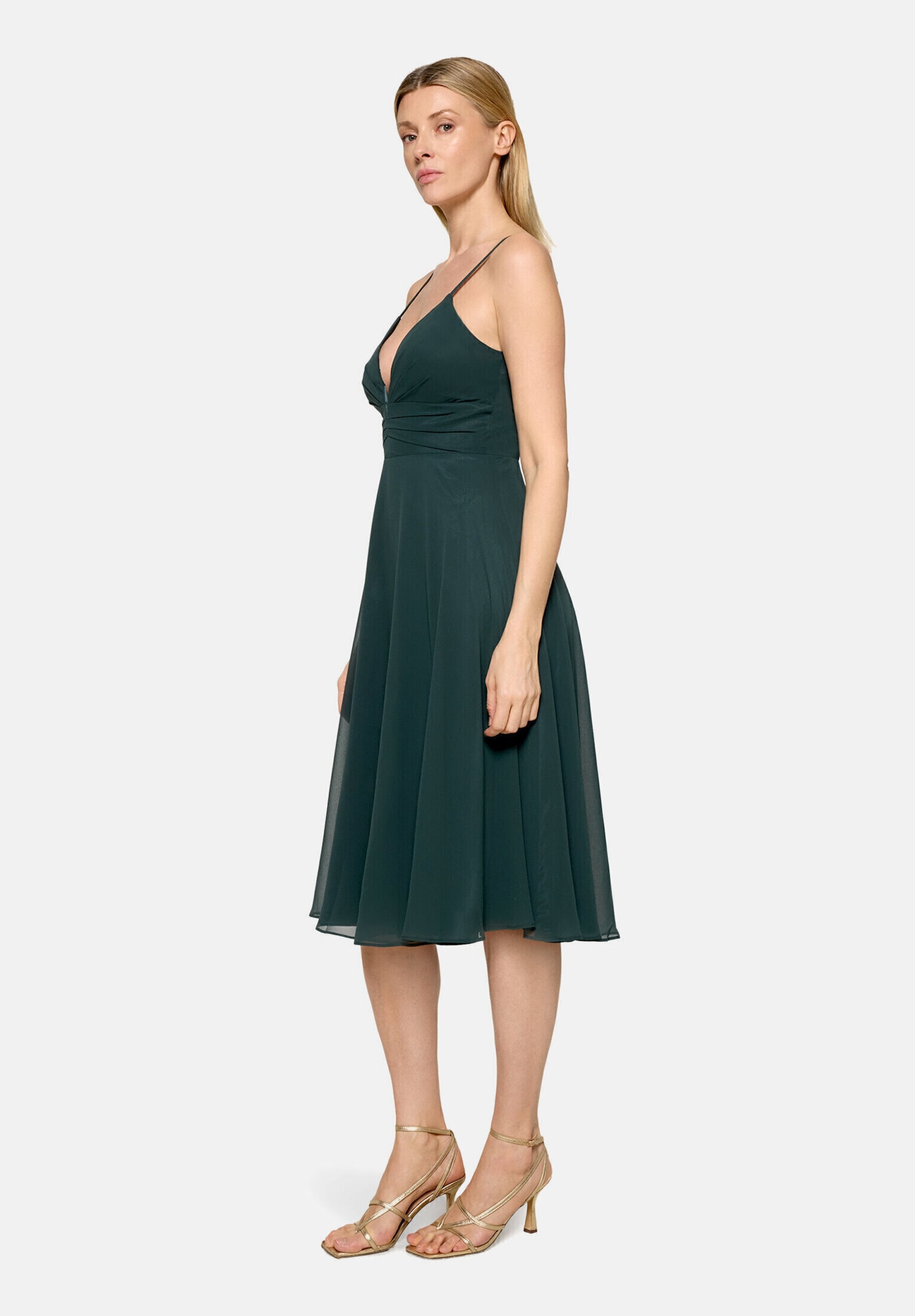 Vera Mont Chiffonkleid "Damen mit V-Ausschnitt" Ohne Tasche