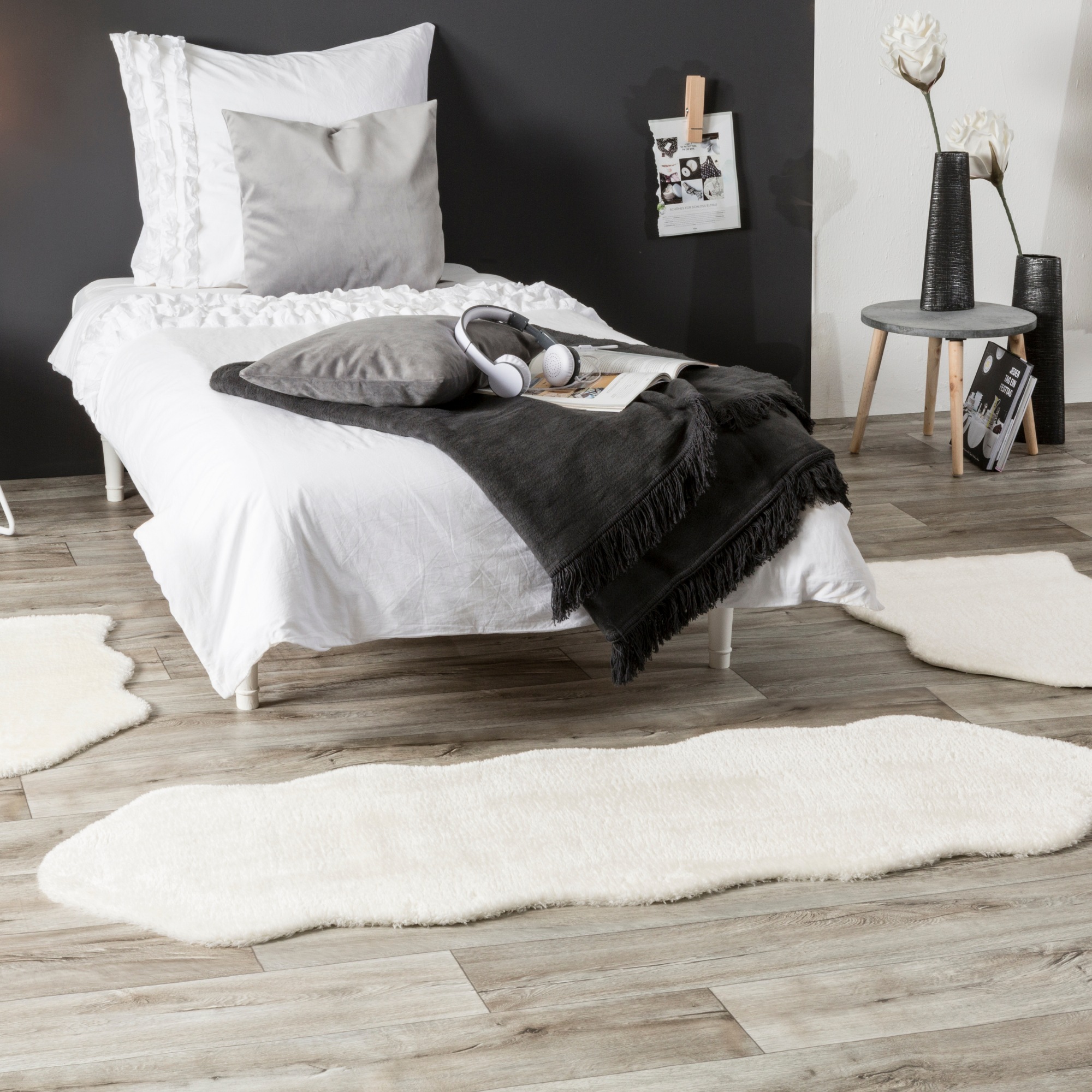 Andiamo Bettumrandung "Bettvorleger Lamm Fellimitat" Höhe 20 mm 3 tlg. Kuns günstig online kaufen