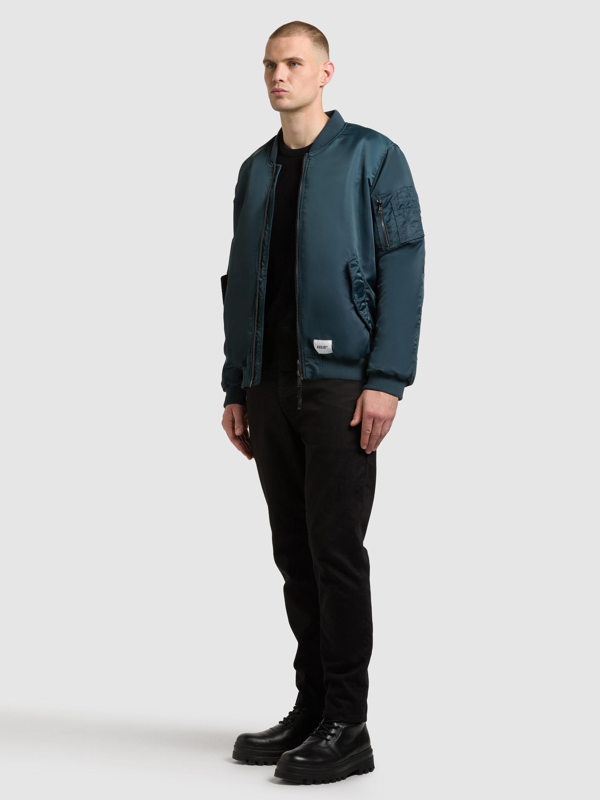 khujo Bomberjacke »Adon« ohne Kapuze Leichte Winterjacke in Shiny-Optik