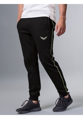 Jerseyhose »TRIGEMA Jogginghose mit kontrastfarbigen Streifen«, (1 tlg.)