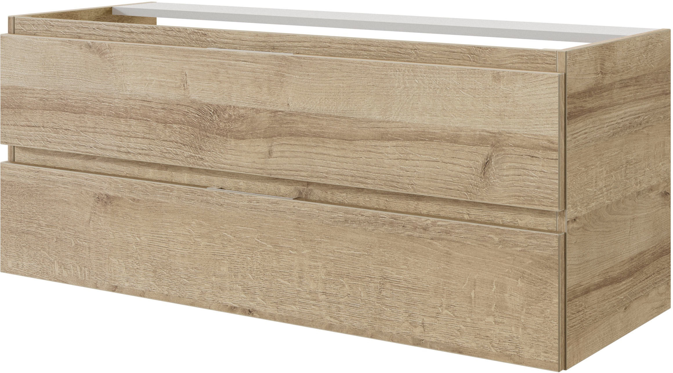 Saphir Badmöbel-Set »Serie 4035 2-teilig, Keramik-Doppelwaschtisch mit LED-Spiegel«, (Set), Doppel-Waschplatz inkl Türdämpfer, 120 cm breit, 2 Schubladen