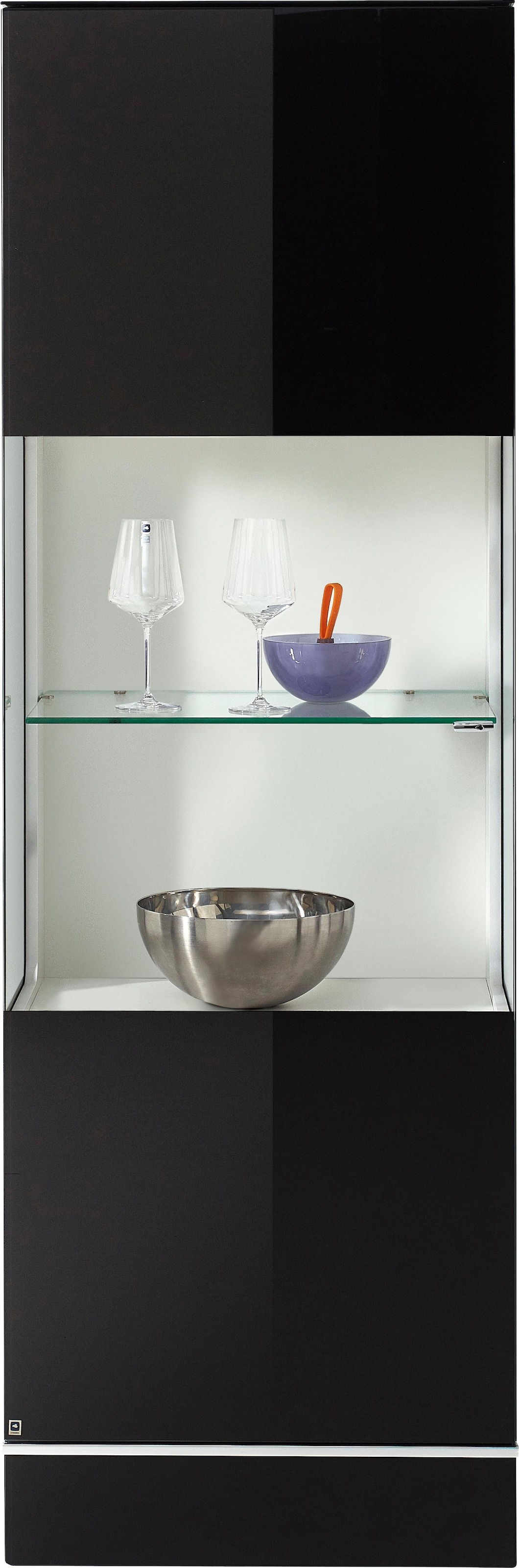 LEONARDO Glasvitrine »CUBE«, mit Klarglas, wahlweise mit Beleuchtung, Höhe 192 cm