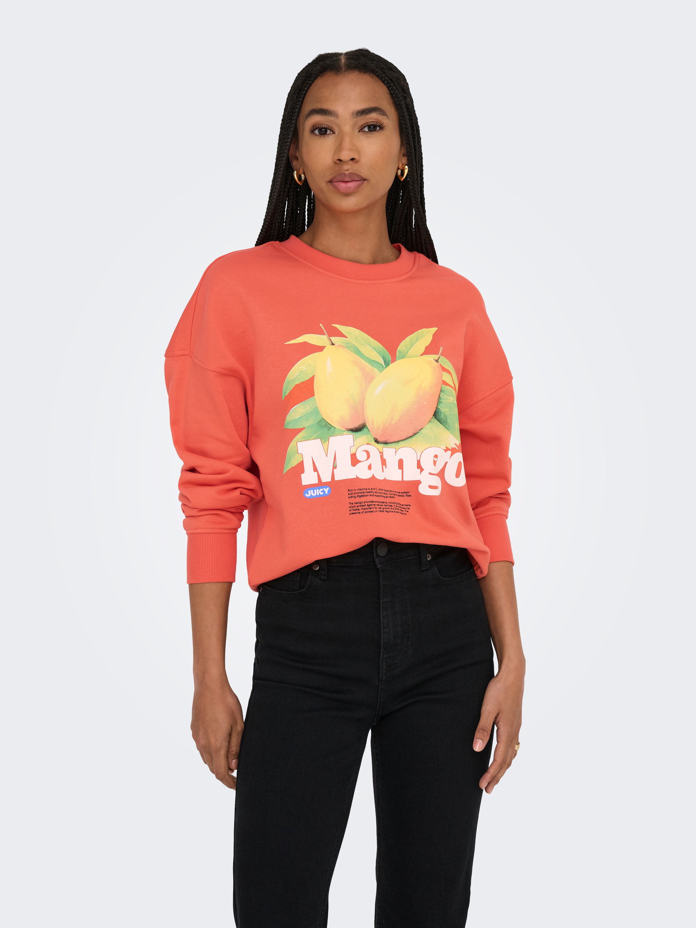 ONLY Sweatshirt »ONLPHILEA L/S FRUIT O-NECK UB SWT«