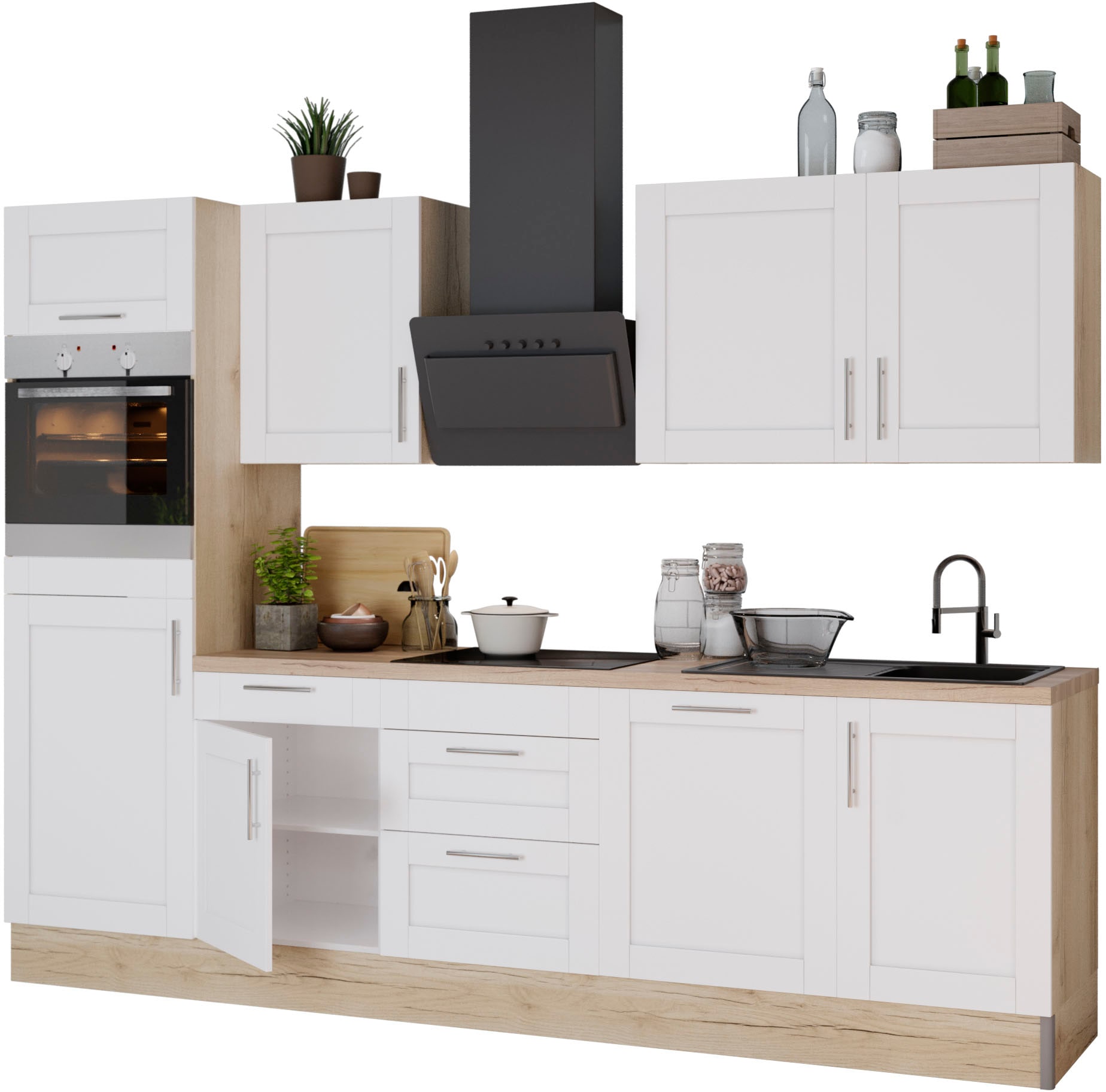 KOCHSTATION Küche "KS-Ahus", Breite 280 cm,wahlw. mit E-Geräten,Soft Close günstig online kaufen