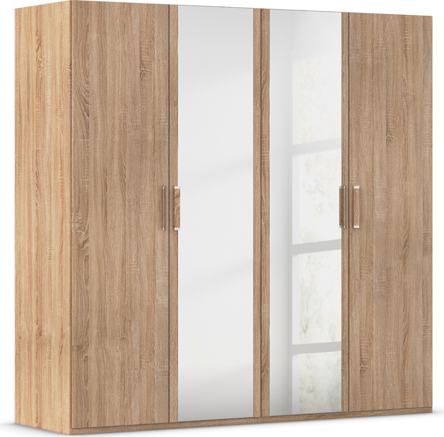 Drehtürenschrank RAUCH, B:201cm H:197cm T:61cm, braun, Holzwerkstoff, Schränke, "Kleiderschrank Schrank Garderobe Schlafzimmerschrank EVELYN", in