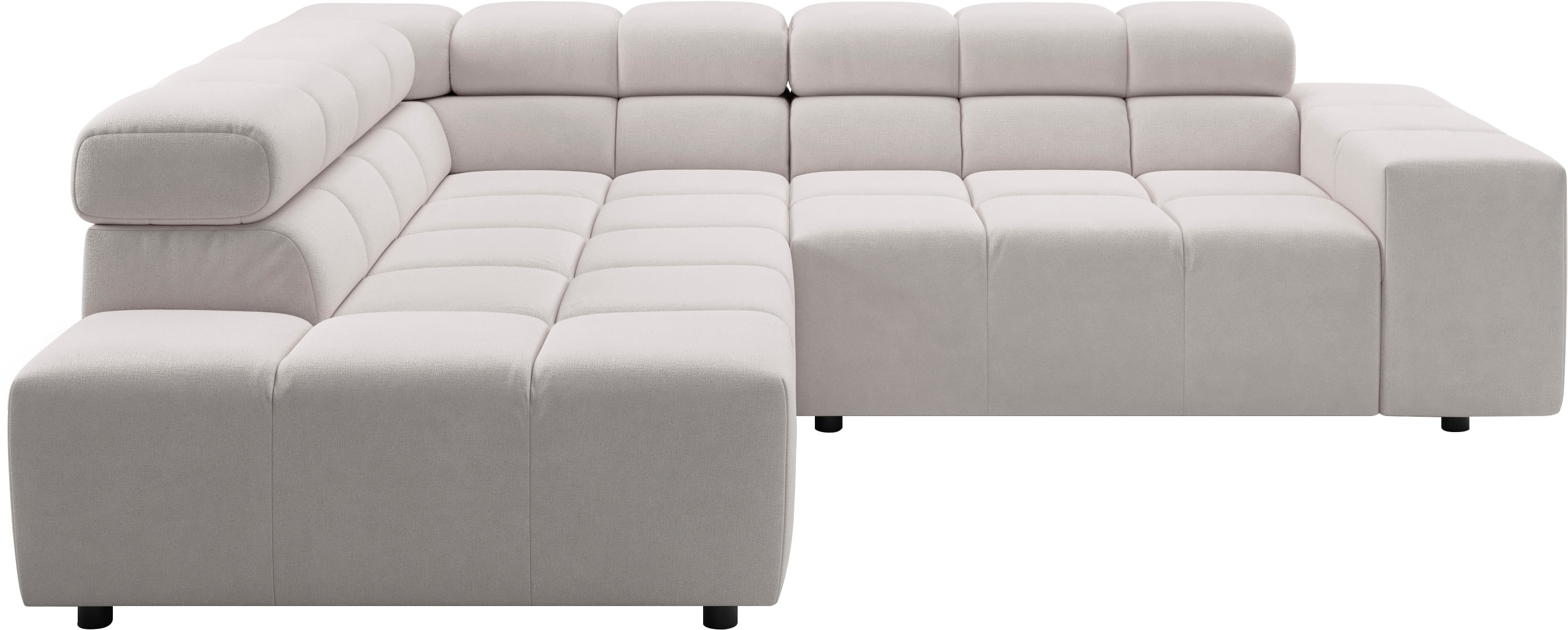 Home affaire Ecksofa "Ancona, Ecksofa, incl. Kopfteilverstellung, Breite 249 cm, L-Form" wahlweise elektrische Sitztiefenverstellung